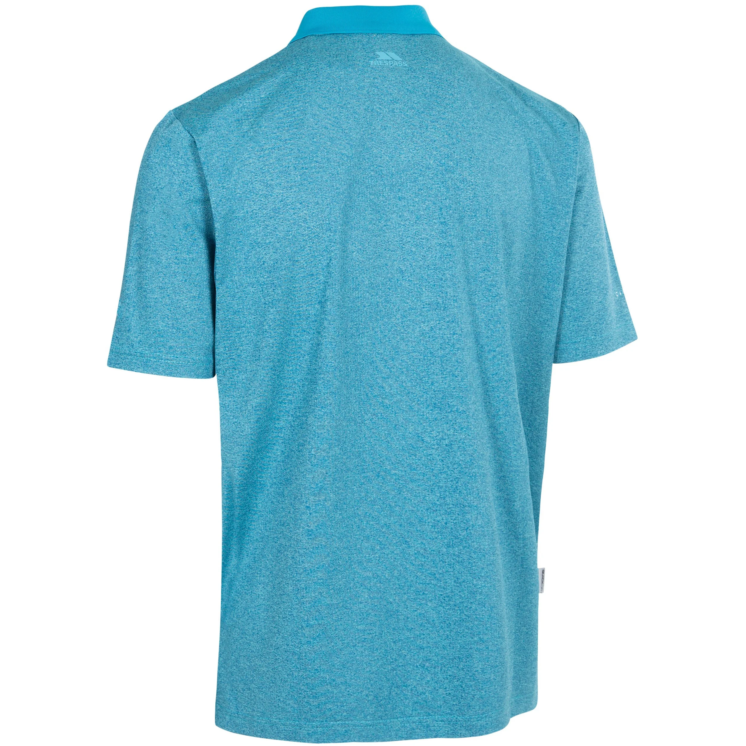 Gedding Men's Quick Dry Polo Shirt in Pond Blue Marl - Image 2