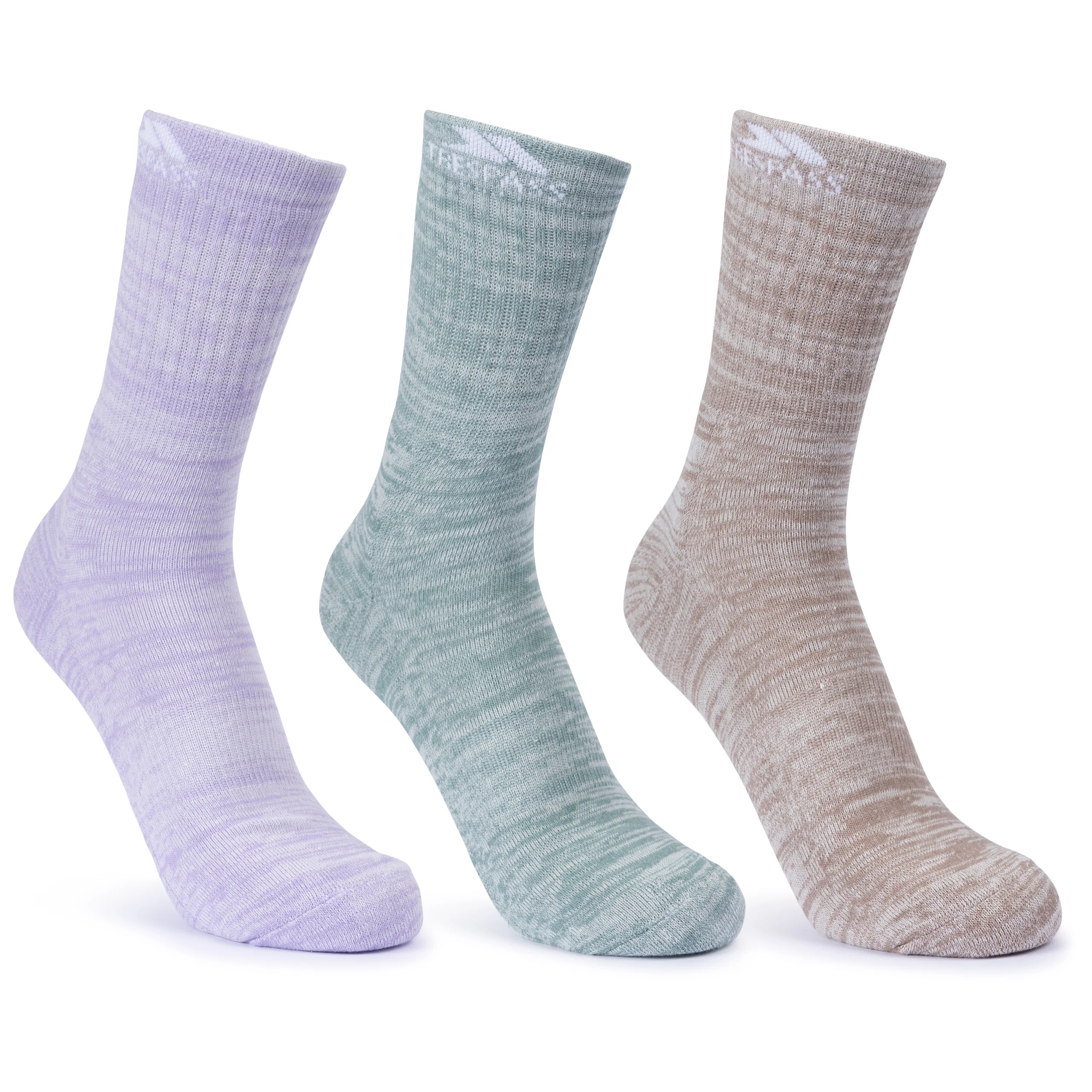 Helvellyn Women's Everyday Socks 3 Pair Pack in Gelsomino / Green / Oatmeal - Image 2