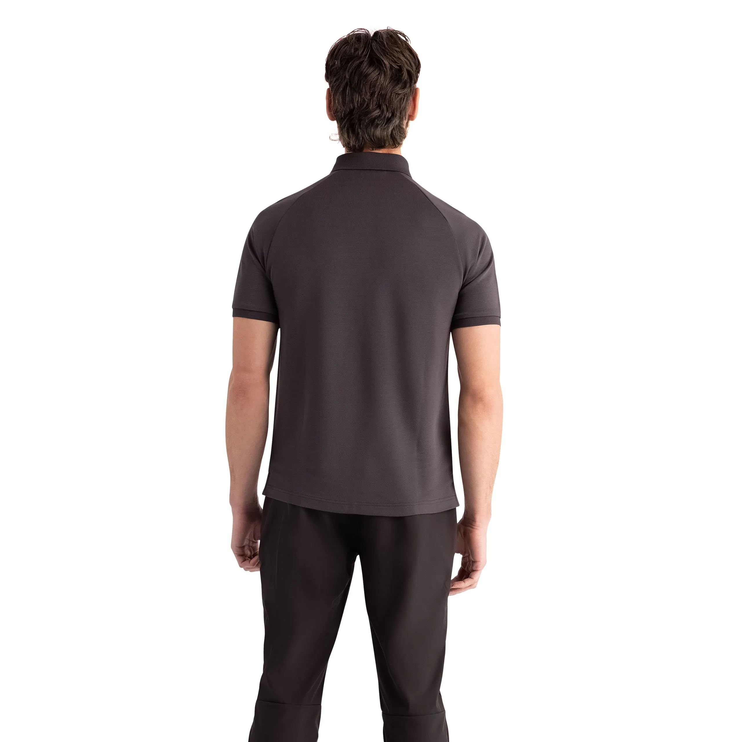 Hewson Mens Polo Shirt in Dark Grey - Image 5
