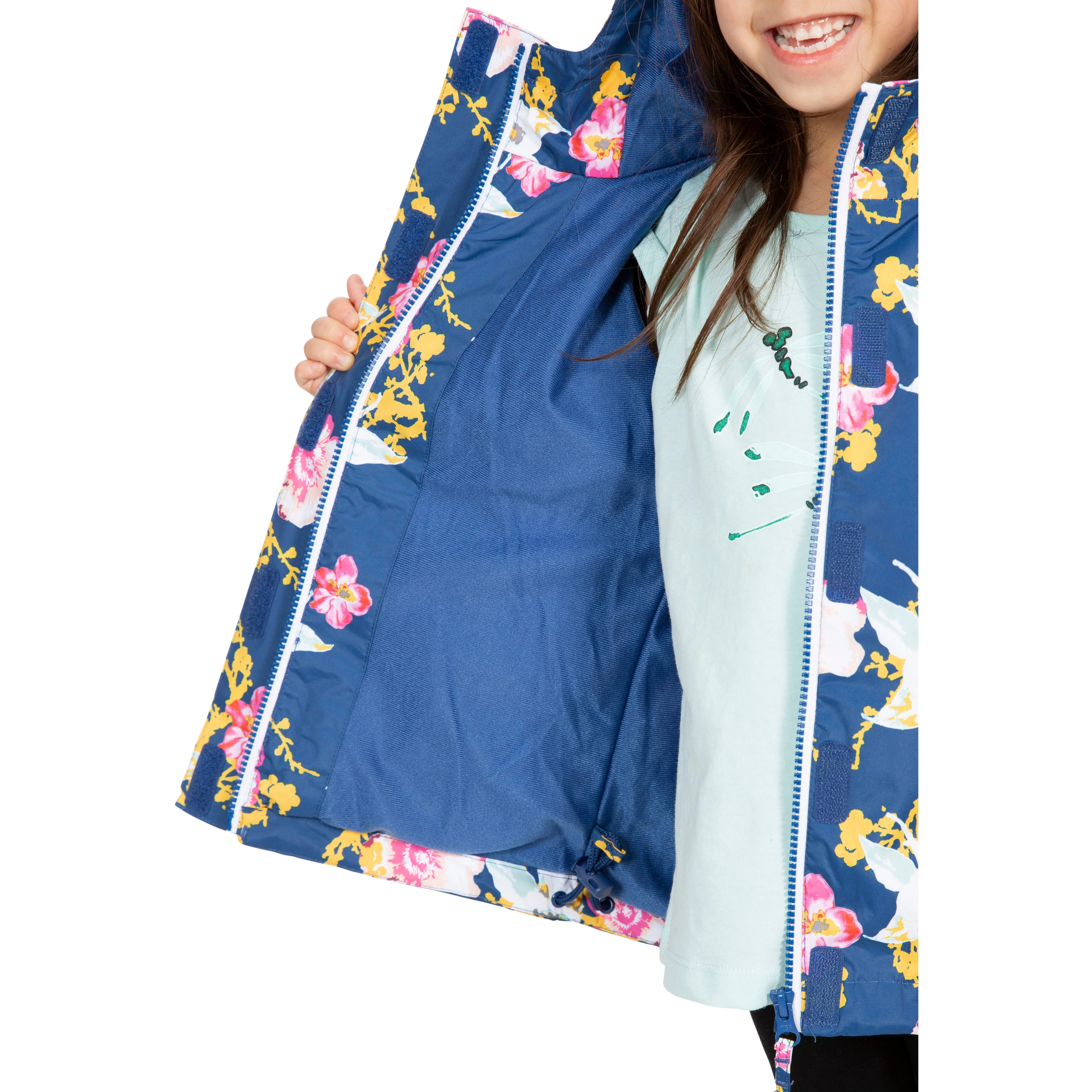 Hopeful Girls Unpadded Waterproof Jacket in Blue Moon - Image 6