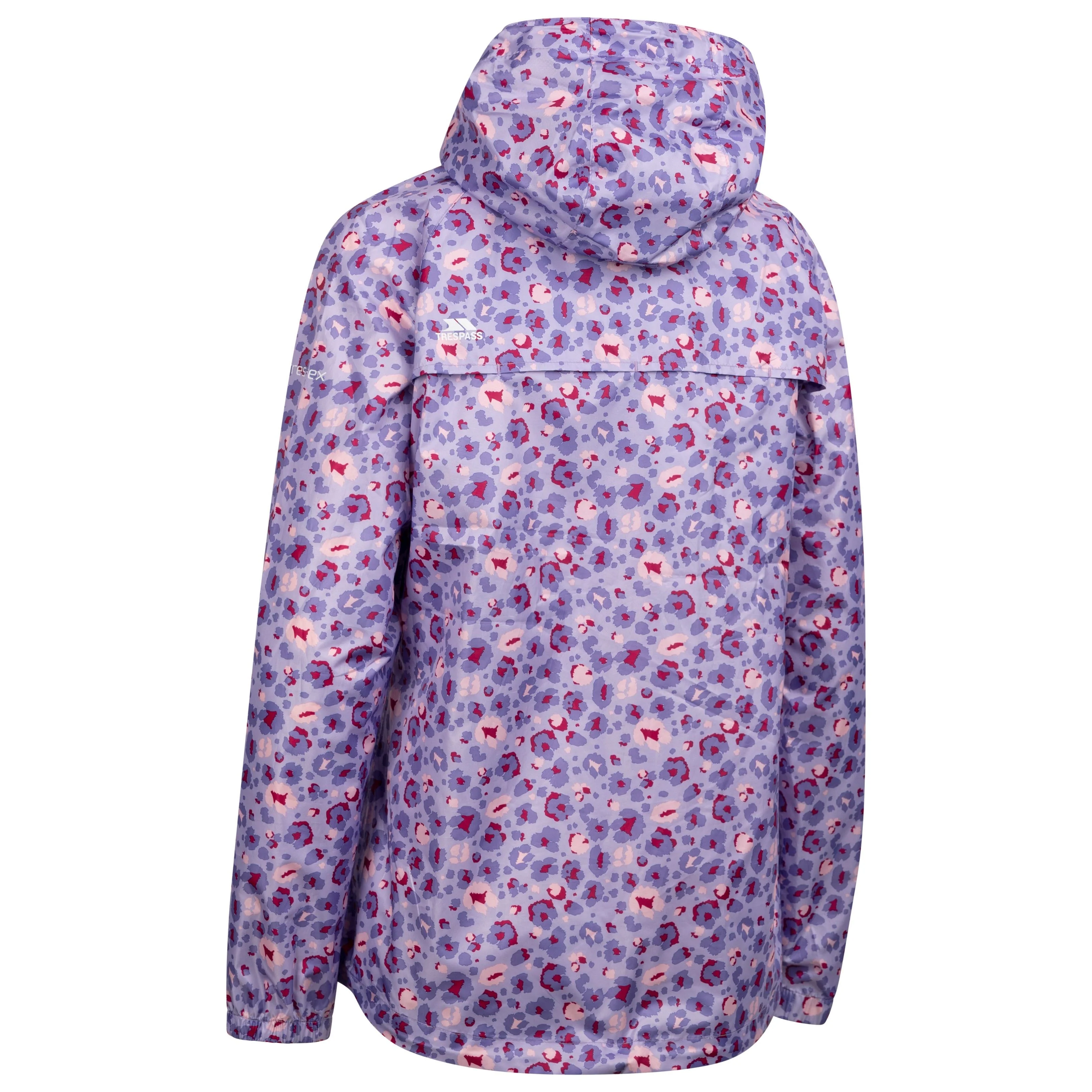 Indulge Womens Unpadded Packaway Waterproof Jacket in Gelsomino Print - Image 3