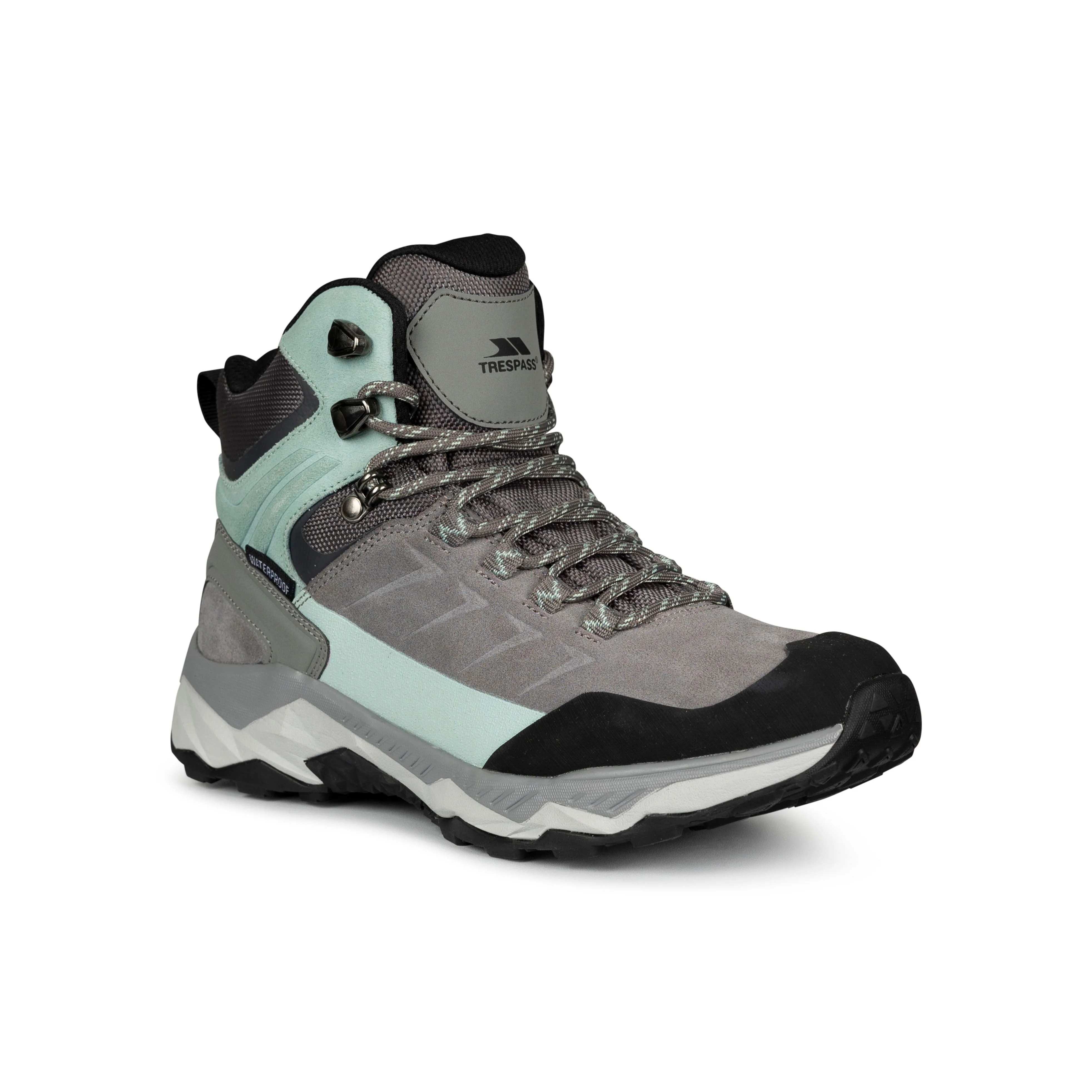 Ismay Womens Waterproof Suede Hiking Boots in Grey