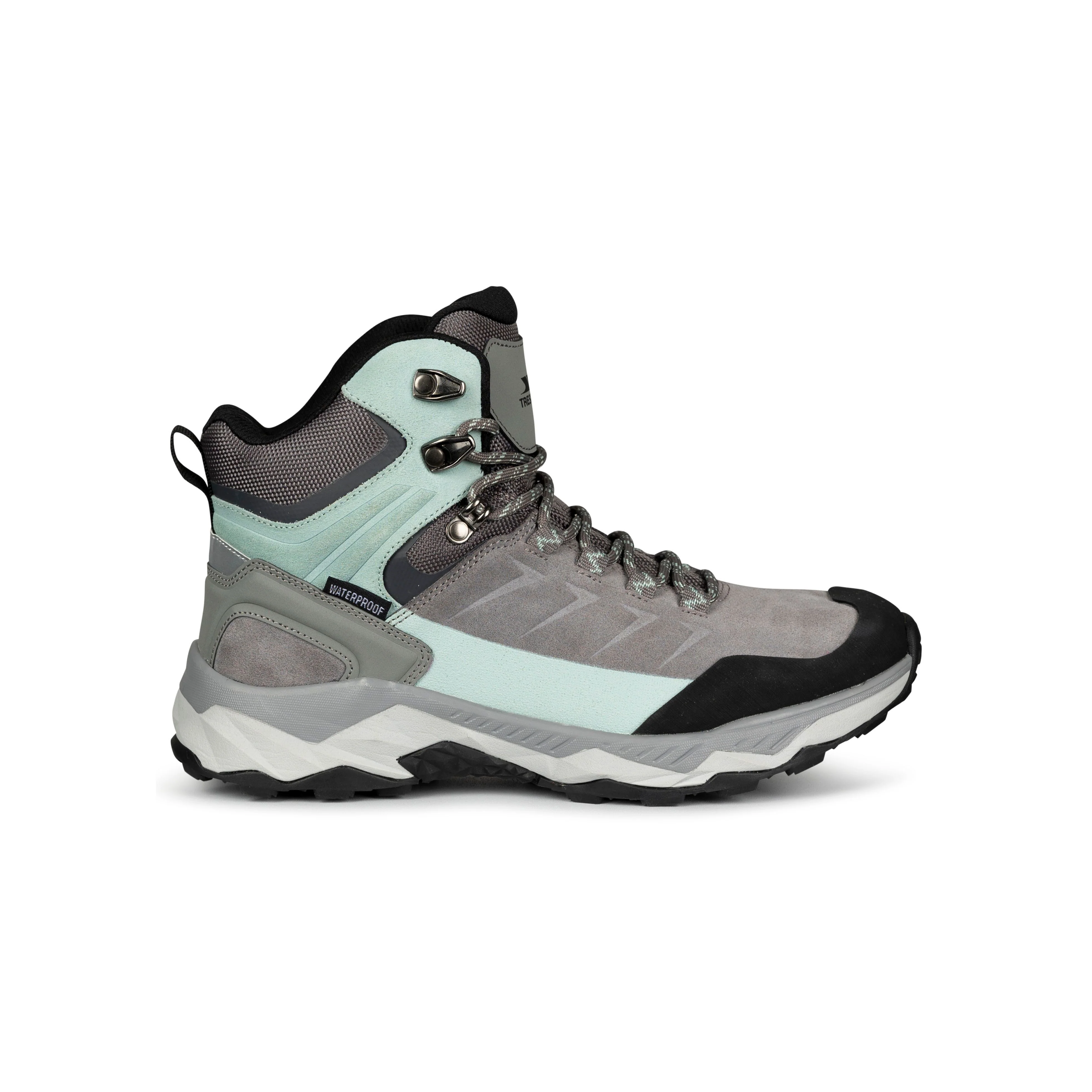 Ismay Womens Waterproof Suede Hiking Boots in Grey - Image 2