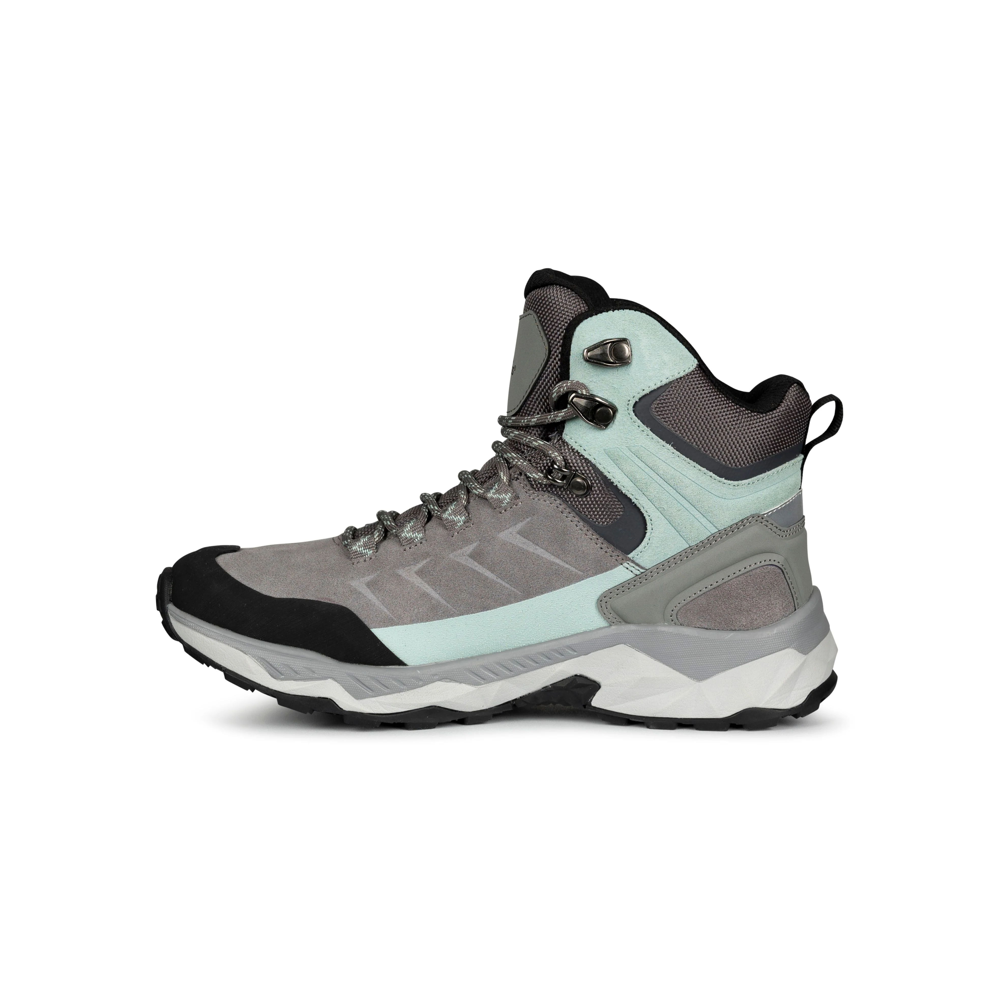 Ismay Womens Waterproof Suede Hiking Boots in Grey - Image 3