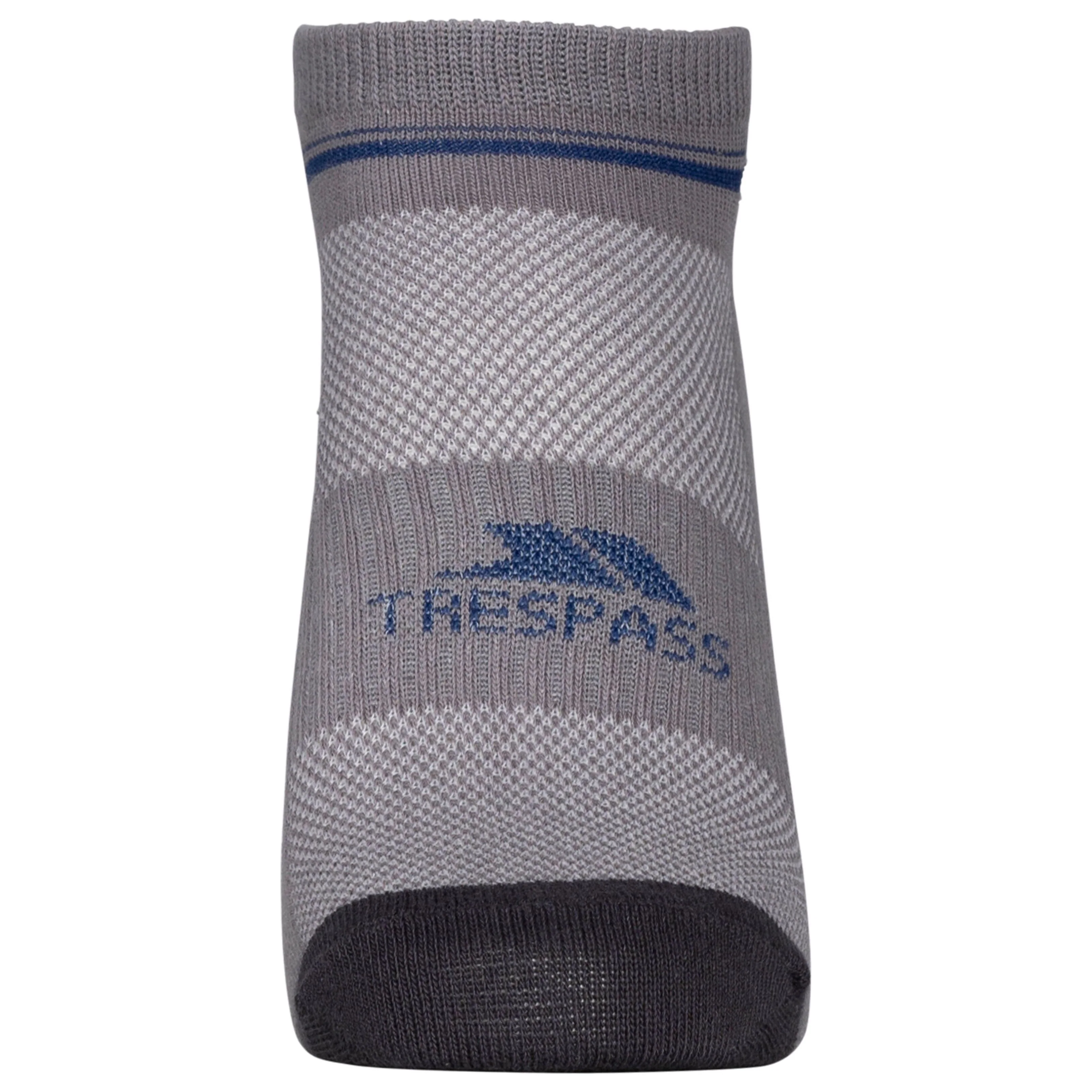 Isolate Unisex Trainer Socks 2 Pack in Platinum / Dark Grey - Image 3