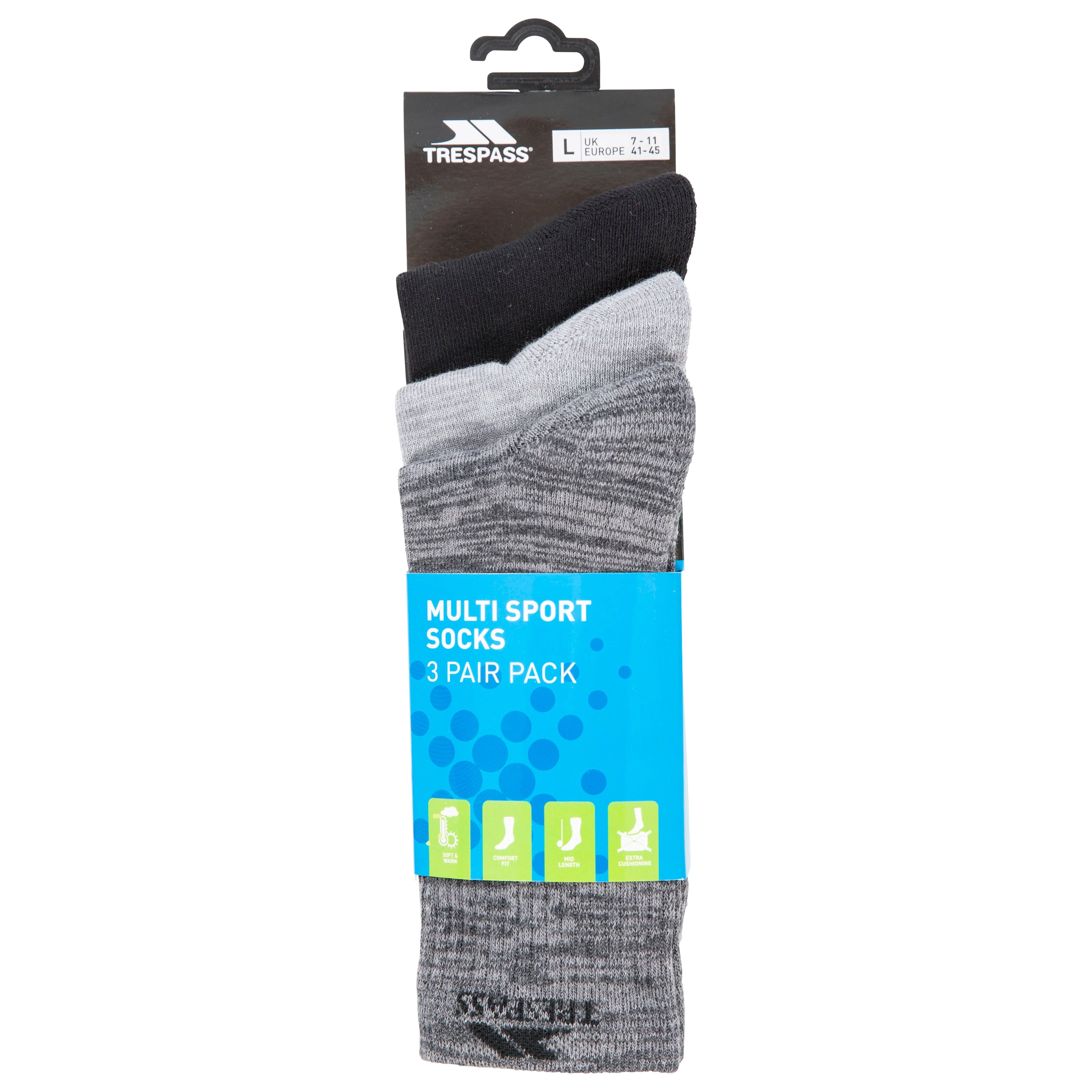 Jackbarrow Men's Everyday Socks 3 Pair Pack in Carbon / Stone / Black - Image 2
