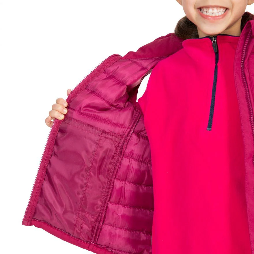 Jadda Kids Padded Gilet / Bodywarmer in Berry - Image 4