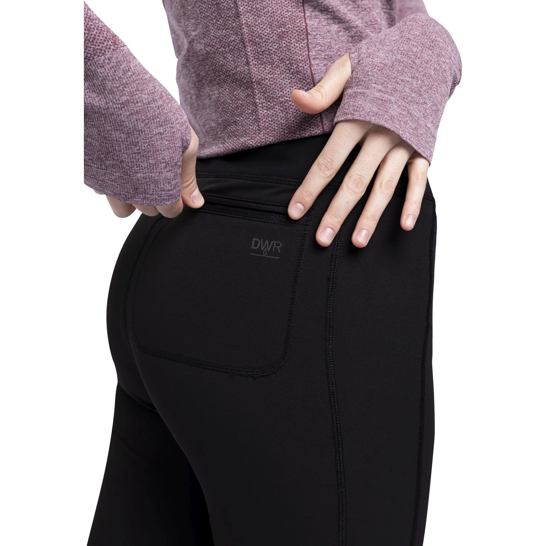 Jovana Women's Water Repellant Softshell Stretch Walking Trousers in Black - Image 5