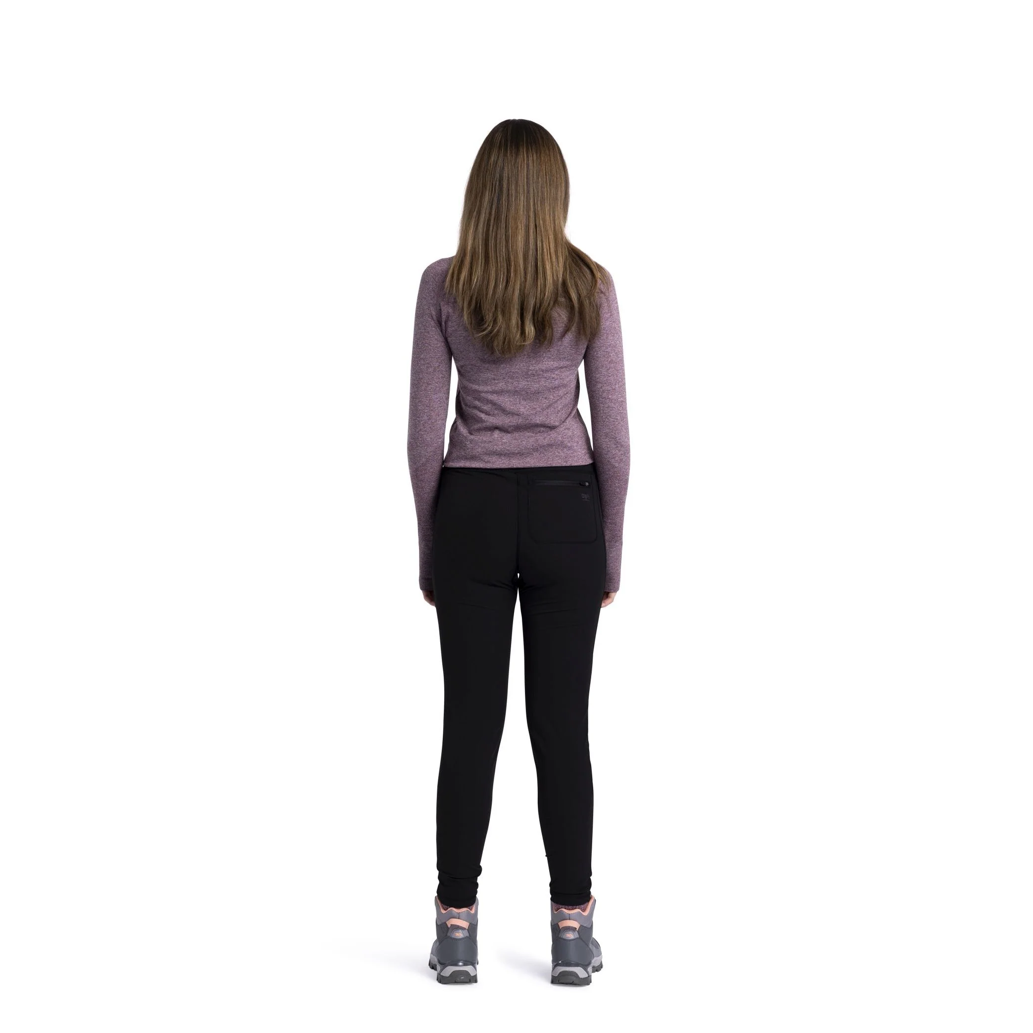 Jovana Women's Water Repellant Softshell Stretch Walking Trousers in Black - Image 6