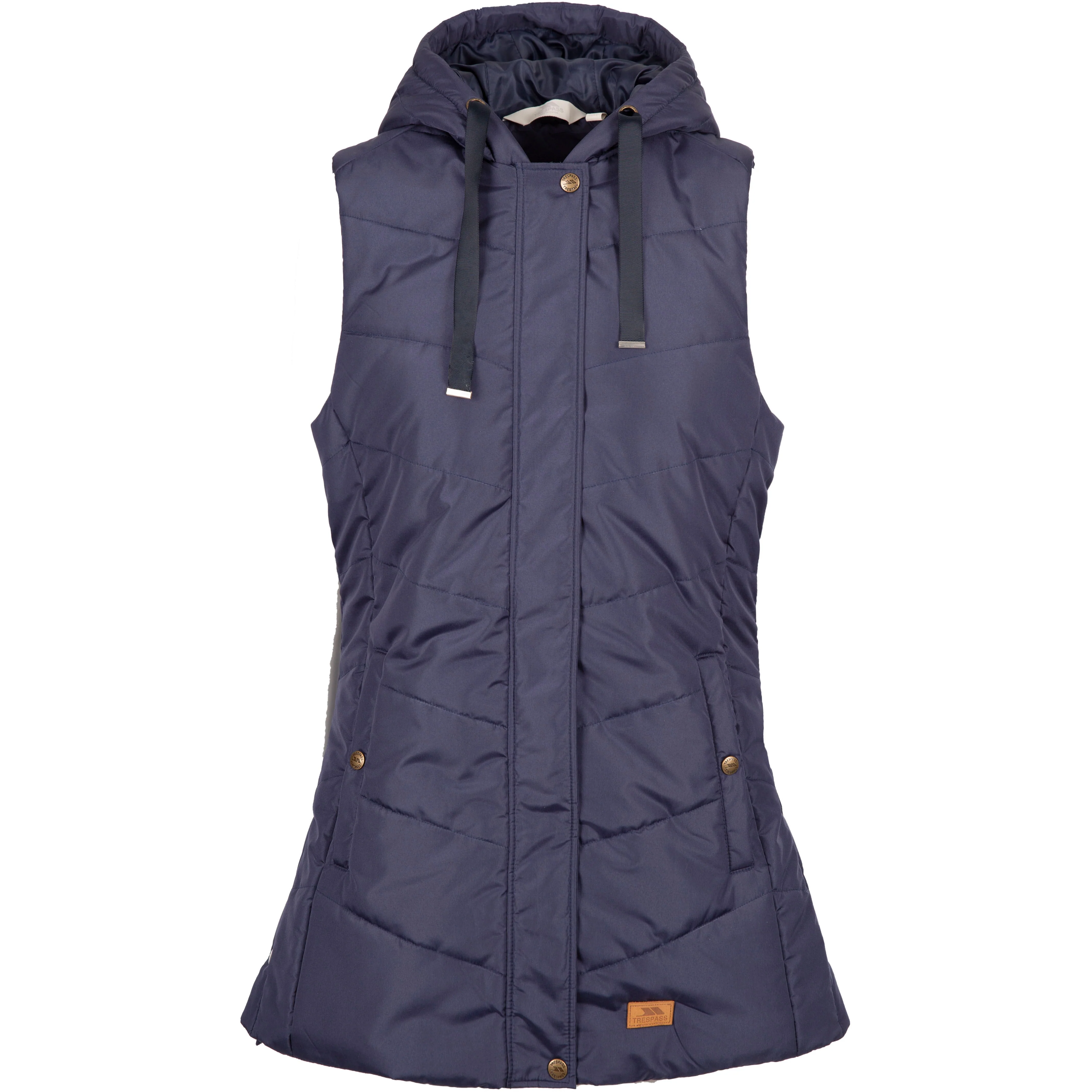 Juniper Women's Longer Padded Gilet / Bodywarmer in Navy - Image 5