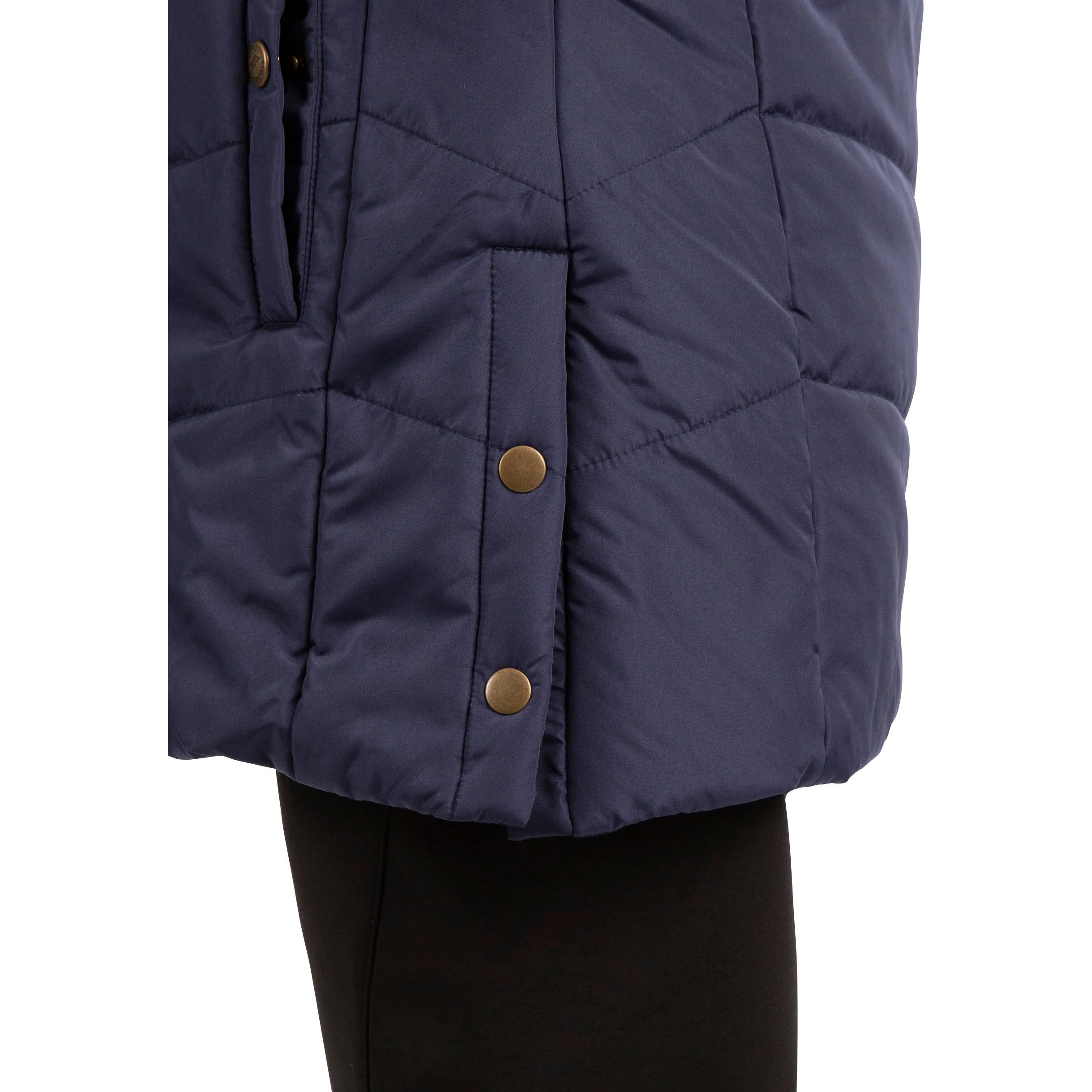 Juniper Women's Longer Padded Gilet / Bodywarmer in Navy - Image 7