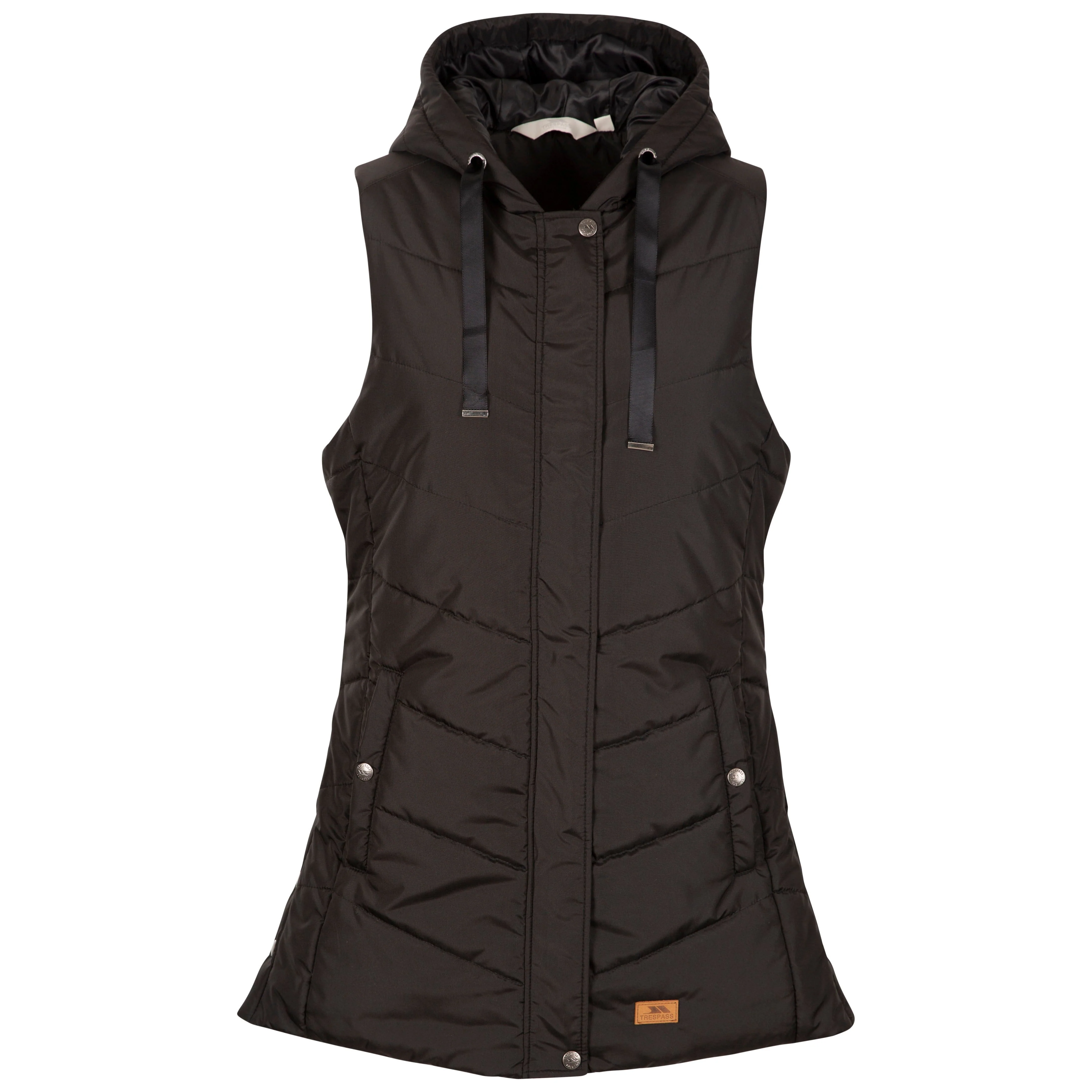 Juniper Women's Longer Padded Gilet / Bodywarmer in Black - Image 5