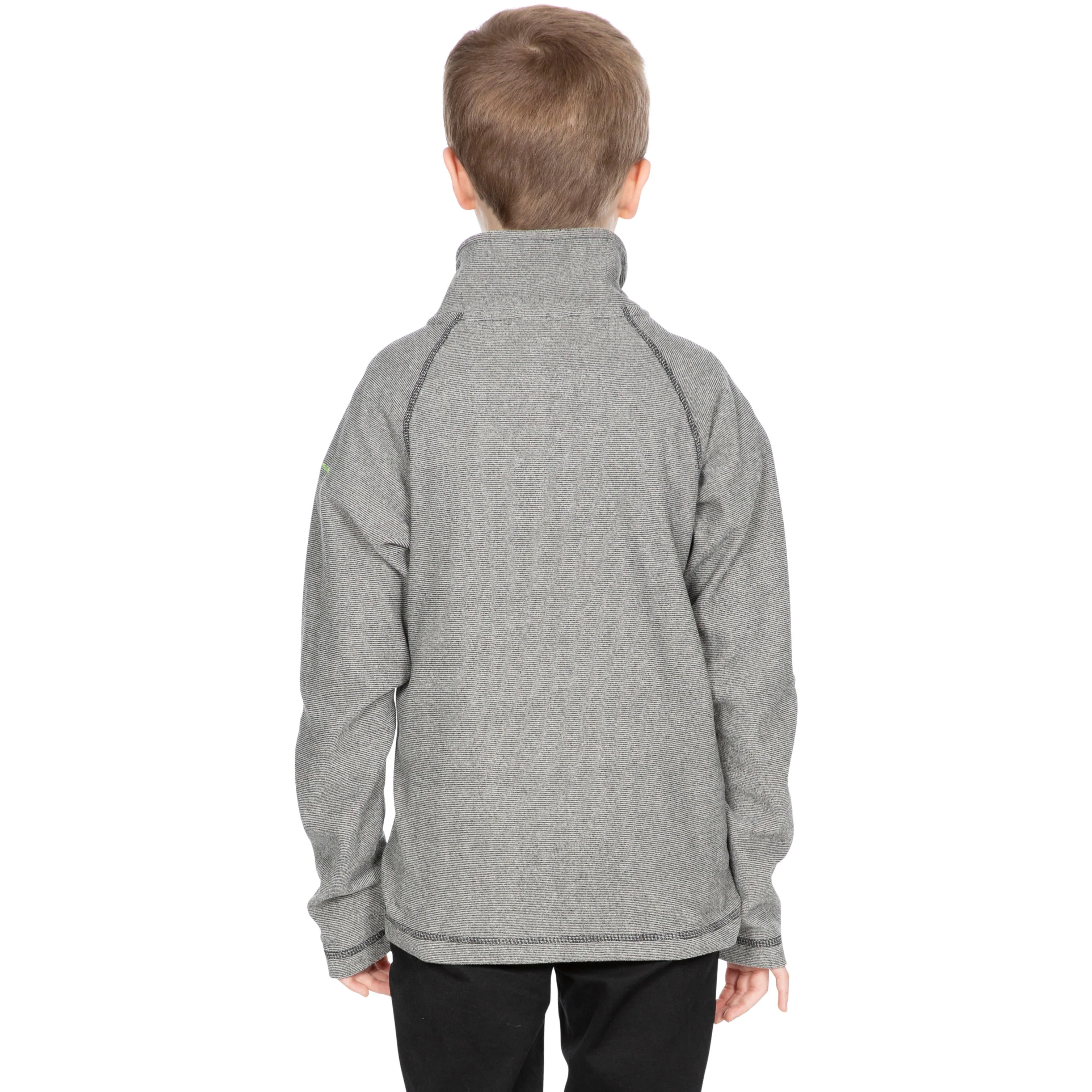 Keynote Boys Half Zip Fleece Top in Black / Grey - Image 3