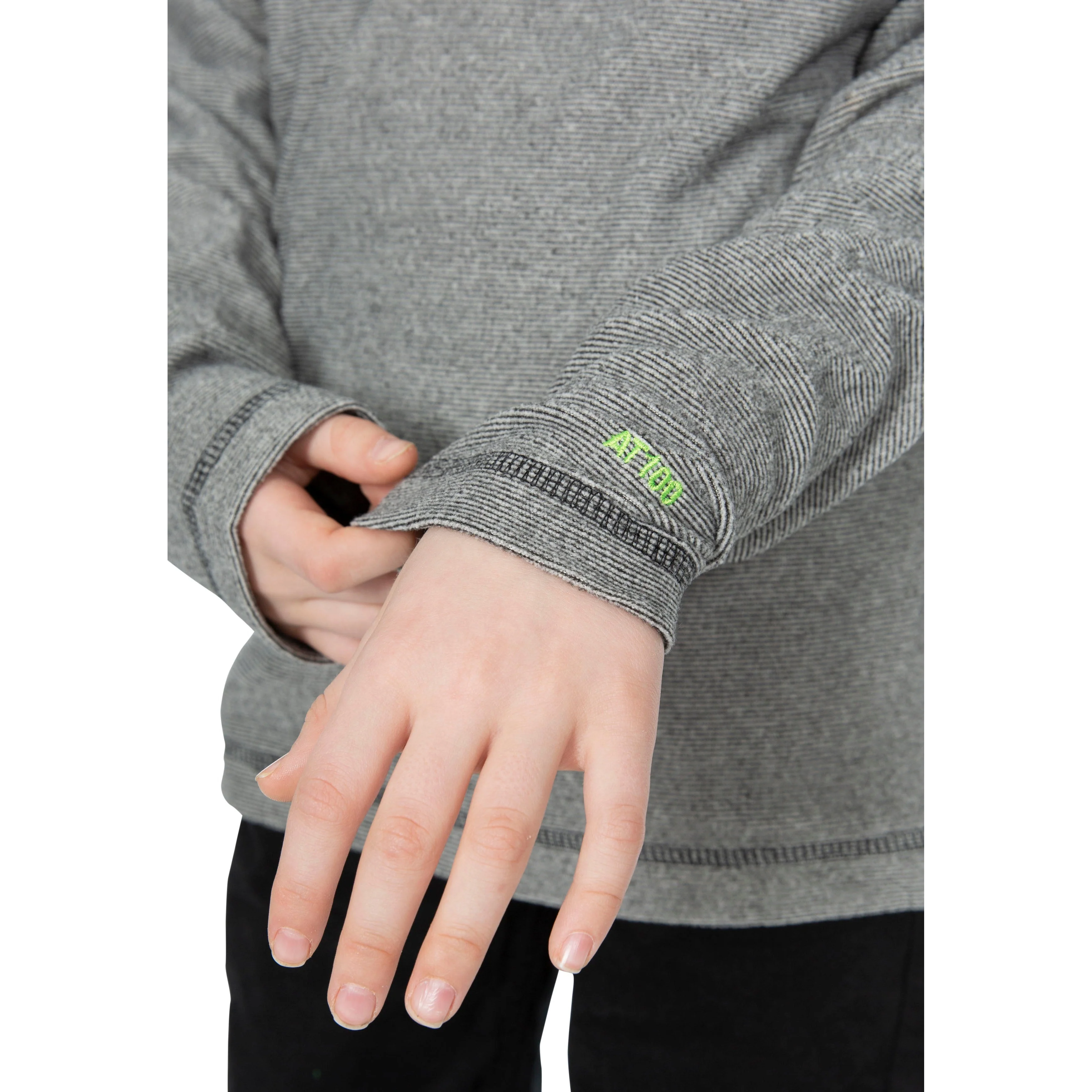Keynote Boys Half Zip Fleece Top in Black / Grey - Image 4