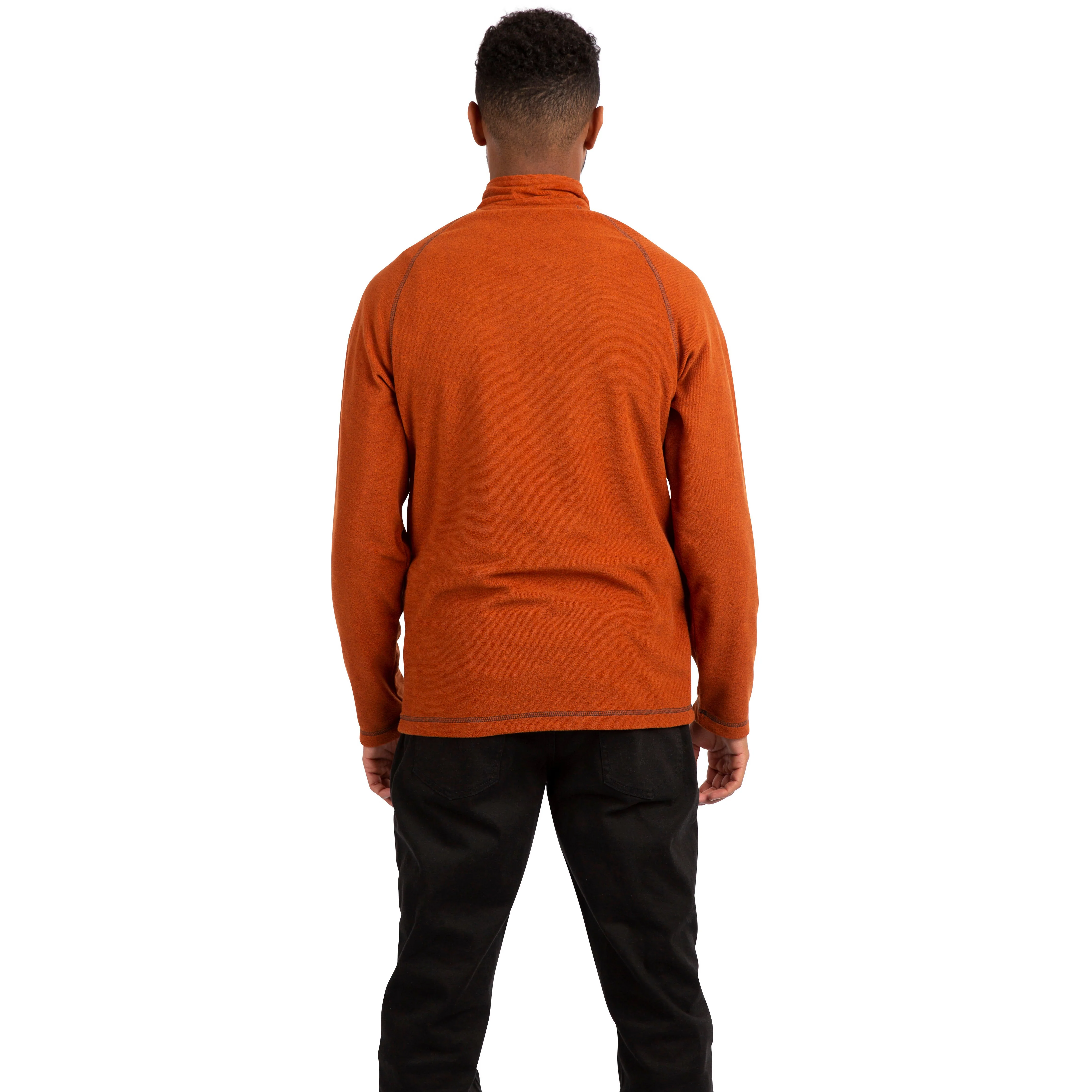 Keynote Men's Half Zip Fleece Top in Burnt Orange - Image 5