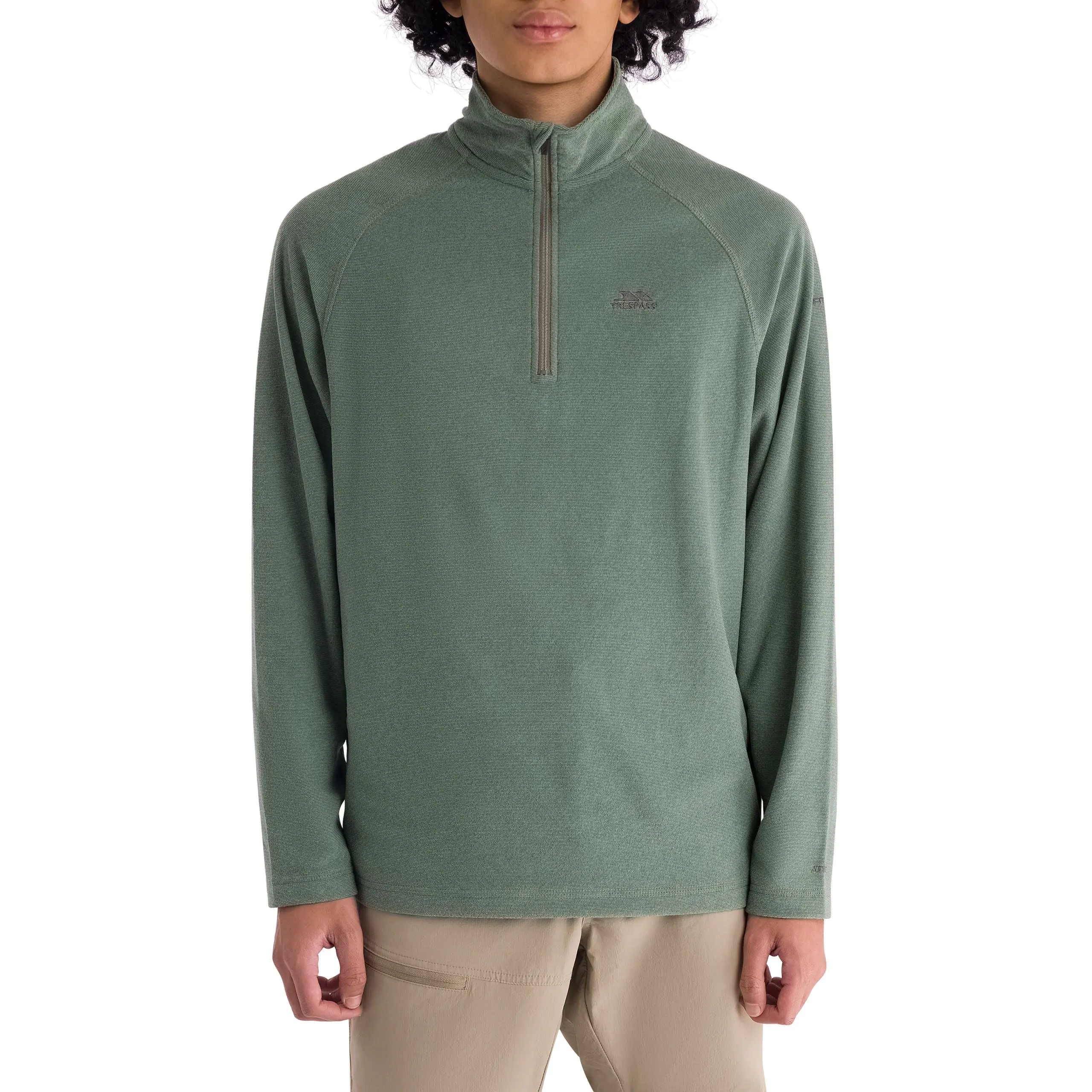 Keynote Men's Half Zip Fleece Top in Grren Smoke / Alpine