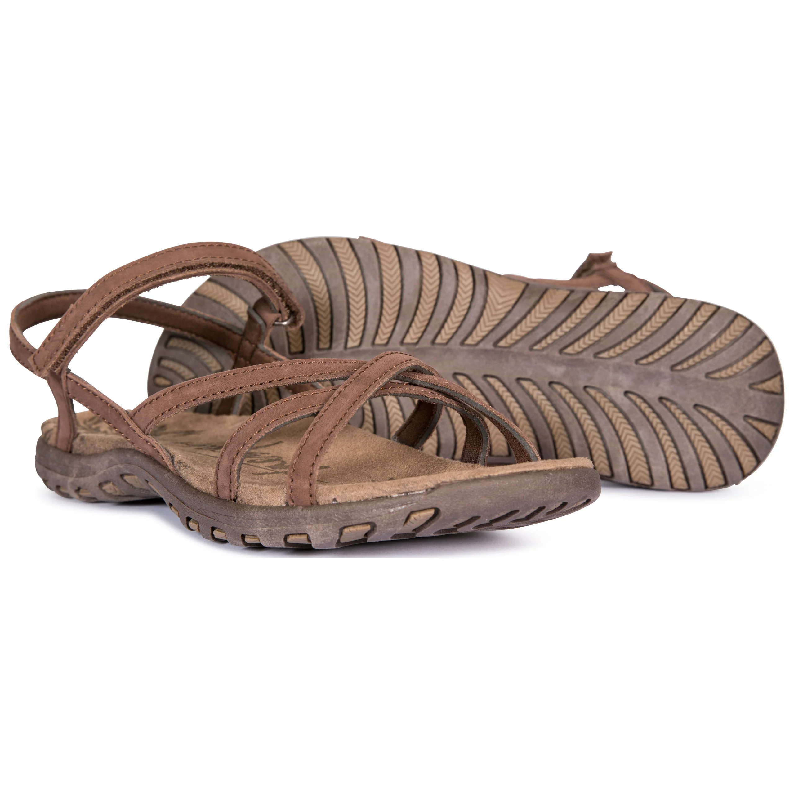 Kimbra Womens Leather Sandals in Buck - Image 3