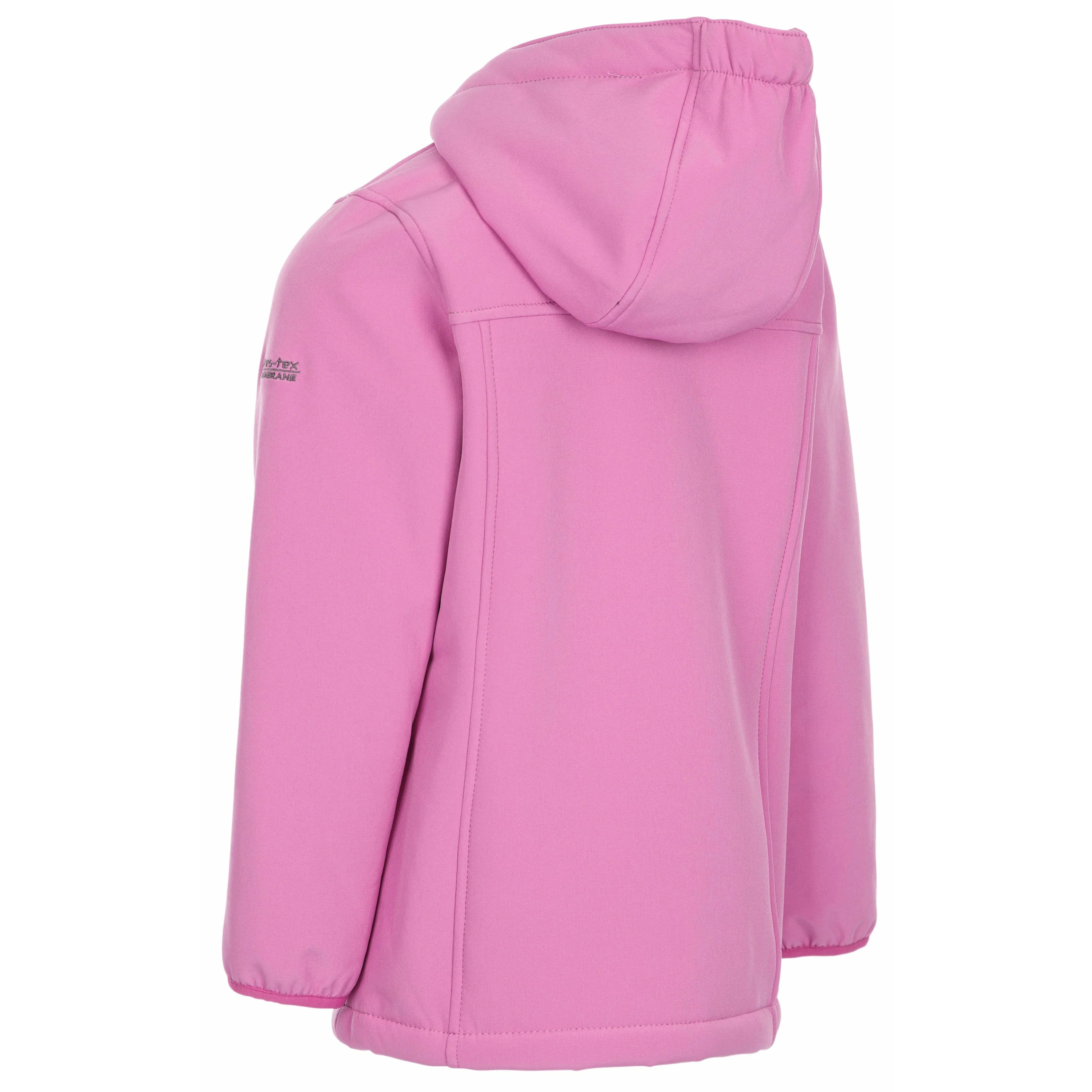 Kristen Girls' Long Hooded Softshell Jacket in Deep Pink - Image 5