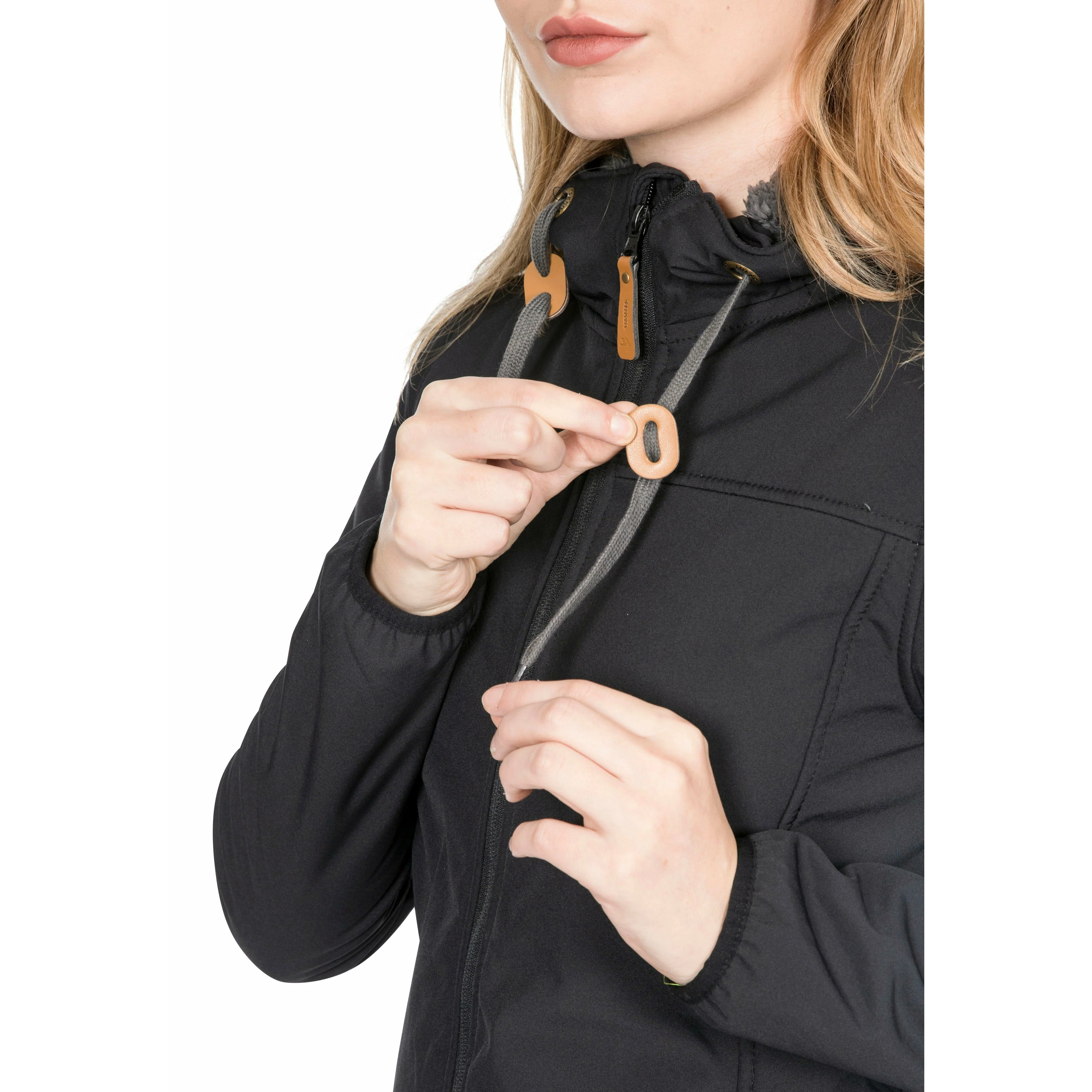 Kristen Women's Longer Length Softshell Jacket in Black - Image 13