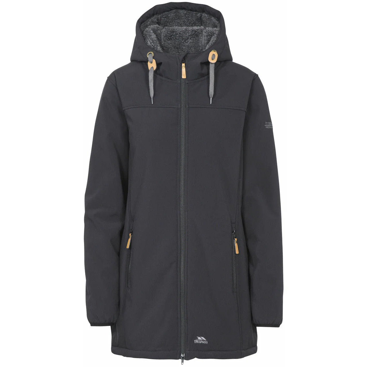 Kristen Women's Longer Length Softshell Jacket in Black - Image 2
