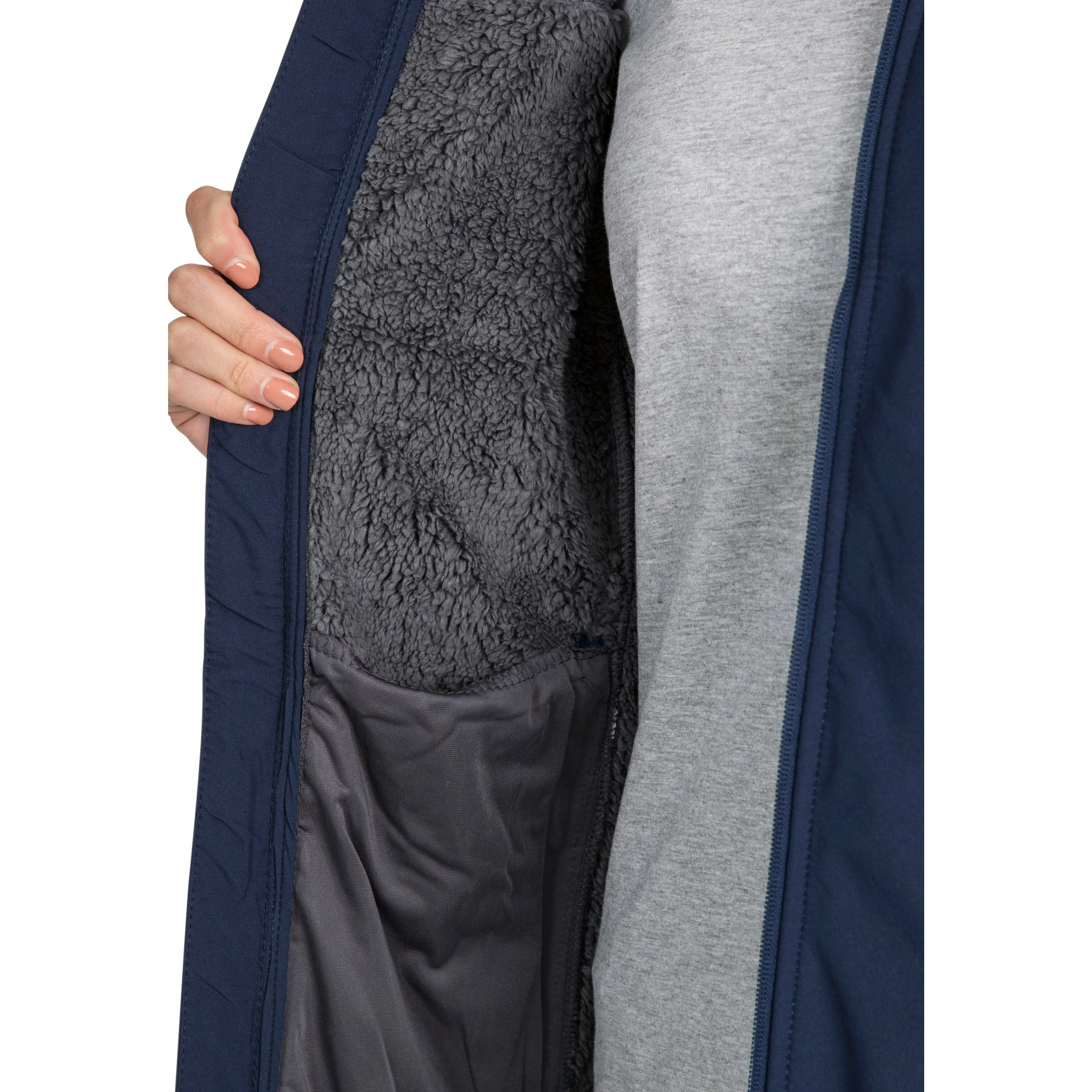 Kristen Women's Longer Length Softshell Jacket in Navy - Image 7