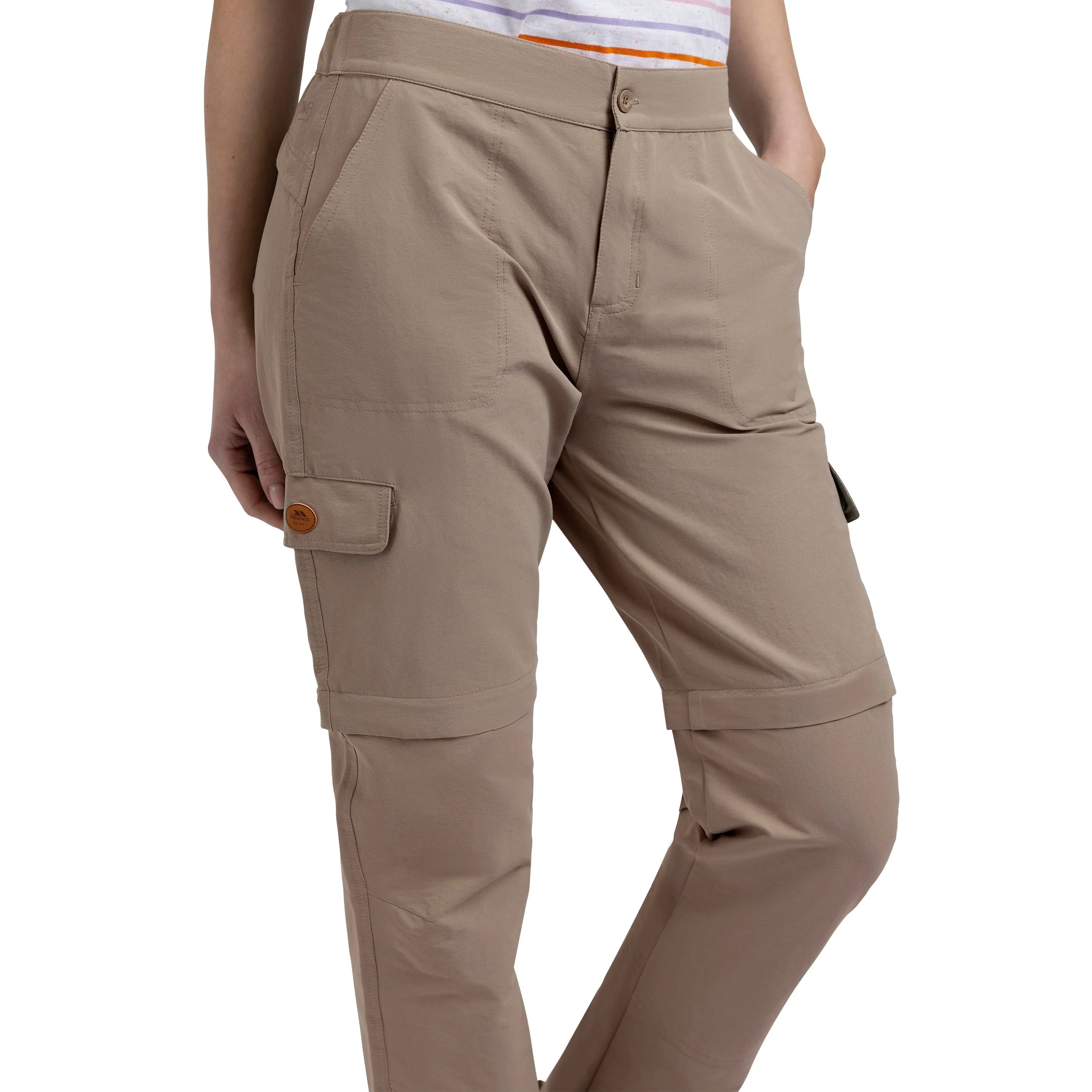 Krystyna Womens Convertible Trousers in Vintage Khaki - Image 5