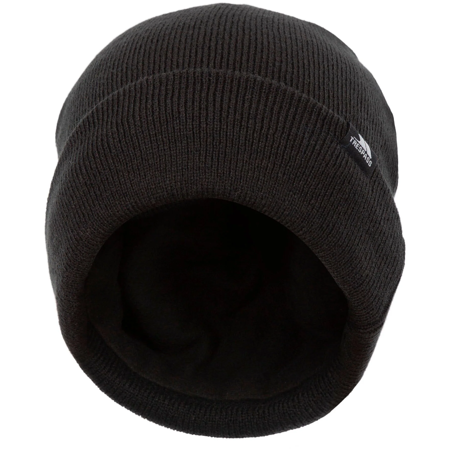 Littlebrook Adults Black Knitted and Lined Beanie Hat - Image 2