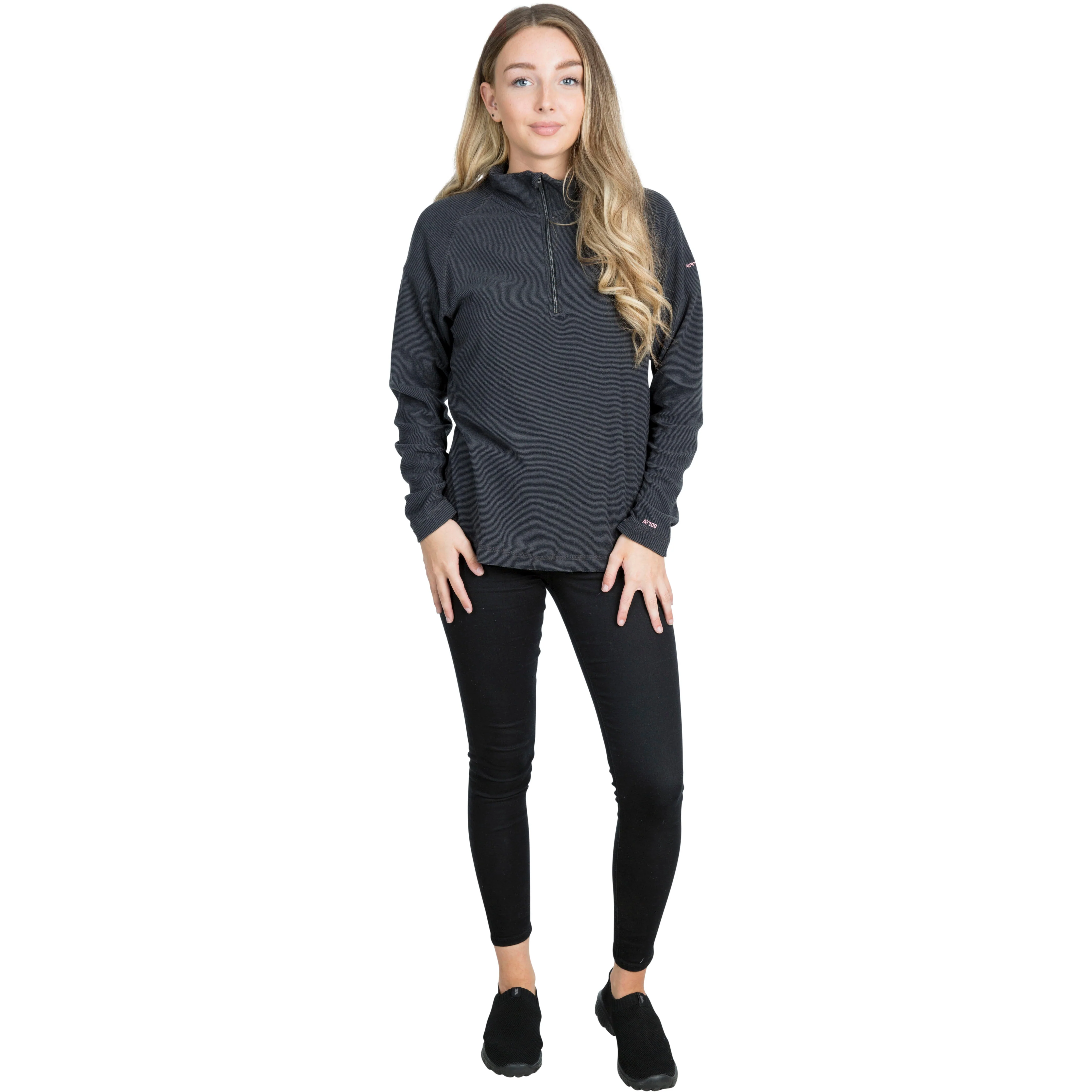 Meadows Womens 1/2 Zip Fleece in Charcoal - Image 3