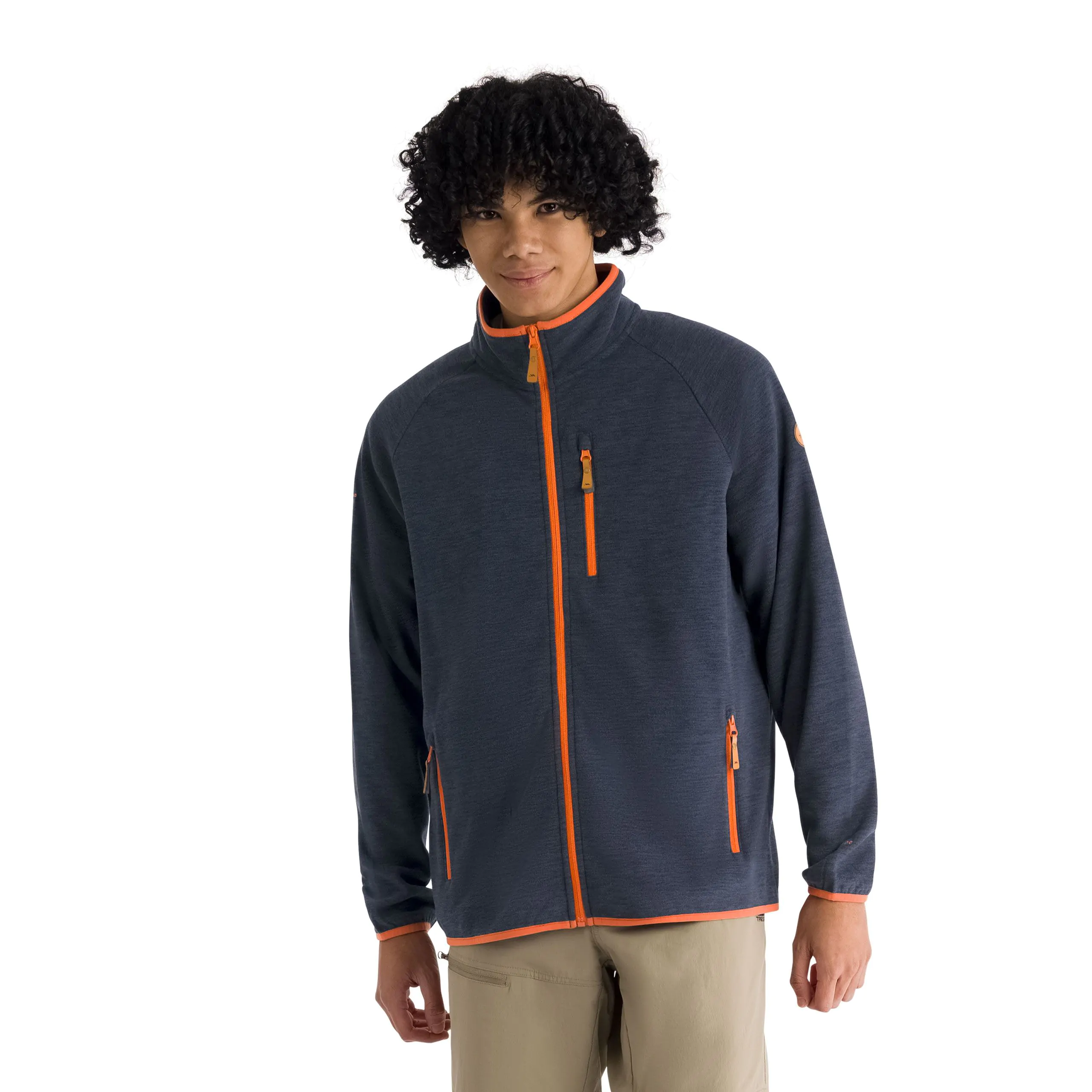 Mitchie Mens Full Zip Fleece in Navy - Image 2