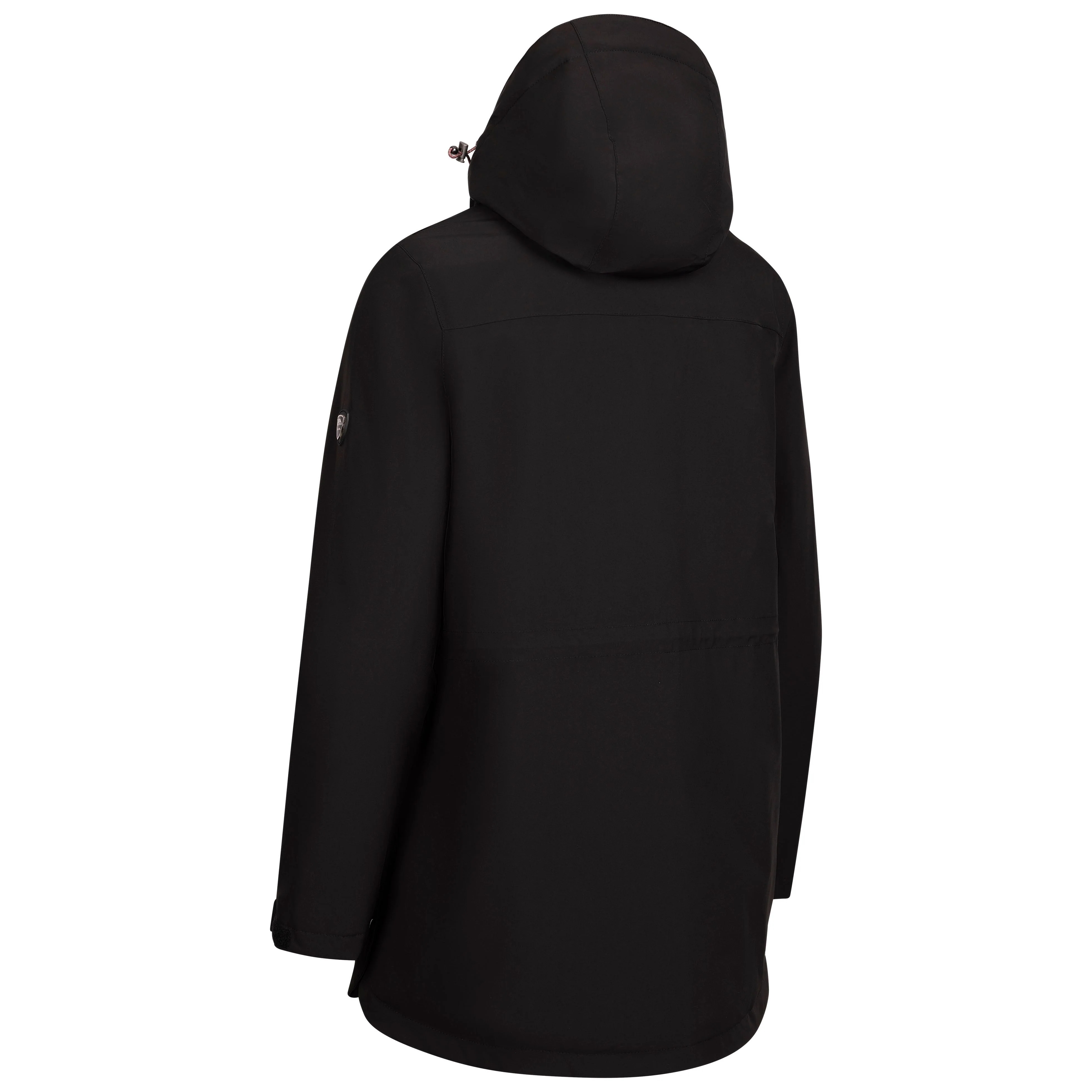 Hosho Womens Lightly Padded Waterproof Jacket in Black - Image 8