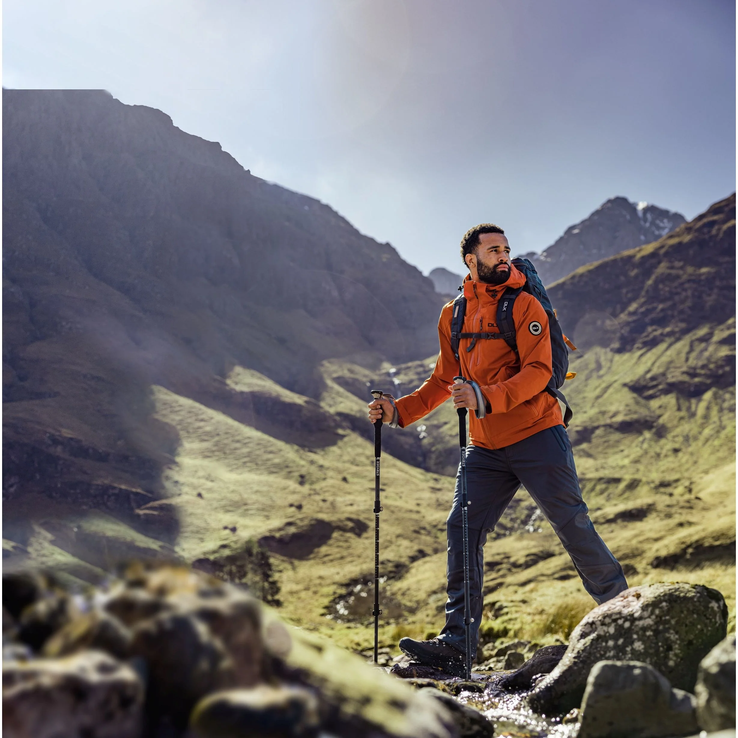 Montgomery DLX Mens Unpadded Waterproof Jacket in Burnt Orange - Image 4