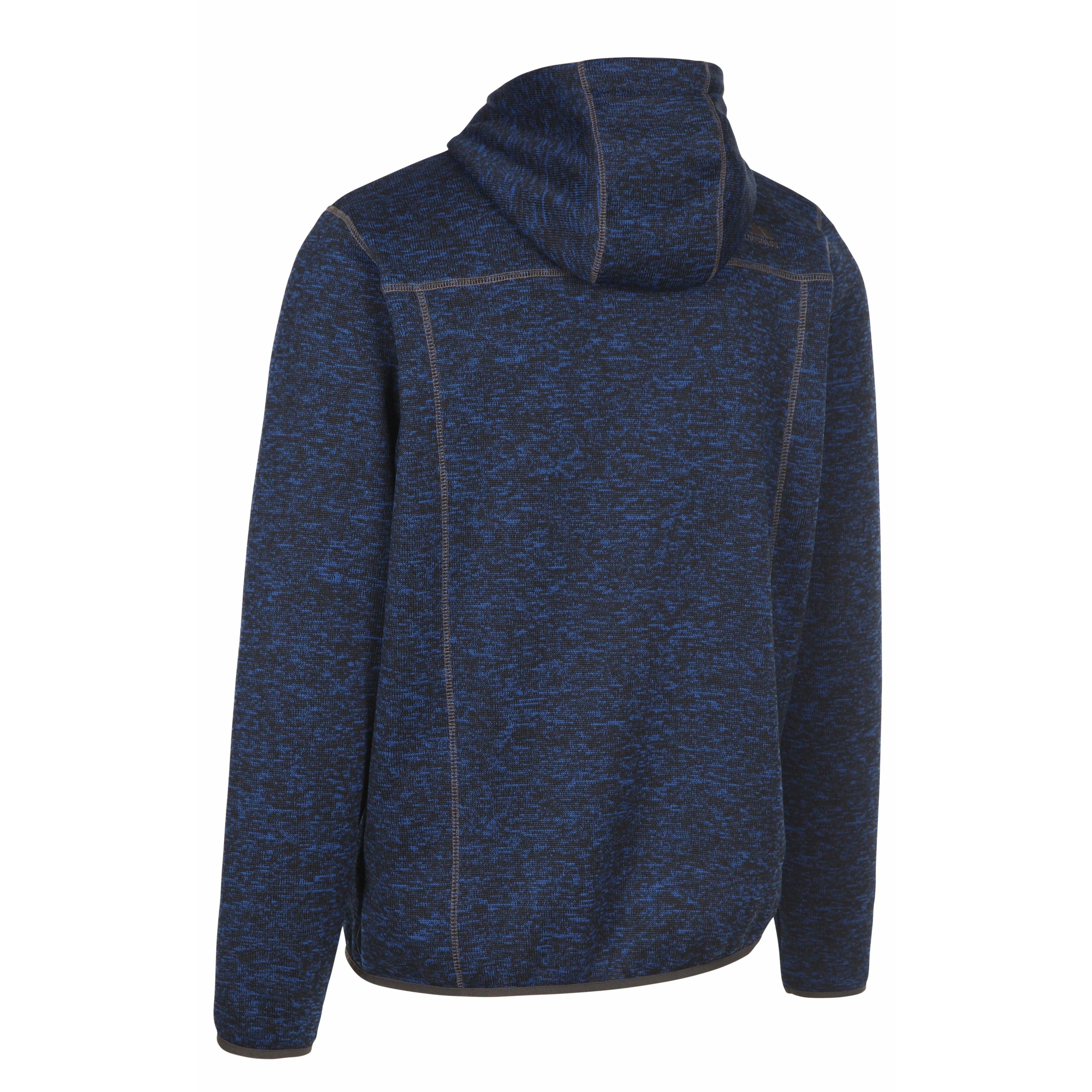 Odeno Men's Knitted Fleece Hoodie in Navy - Image 6