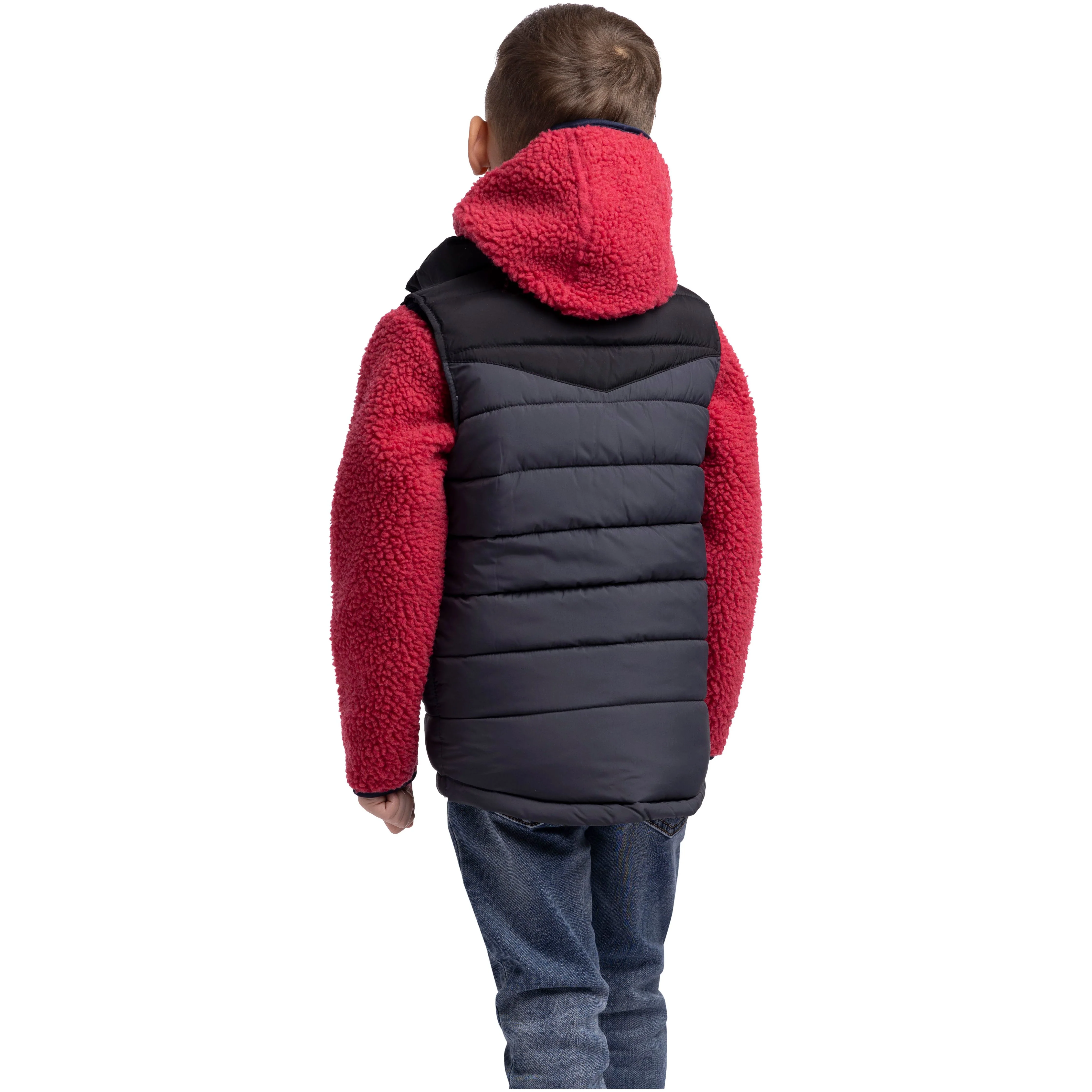 Oskar Kids Padded Gilet in Black - Image 5