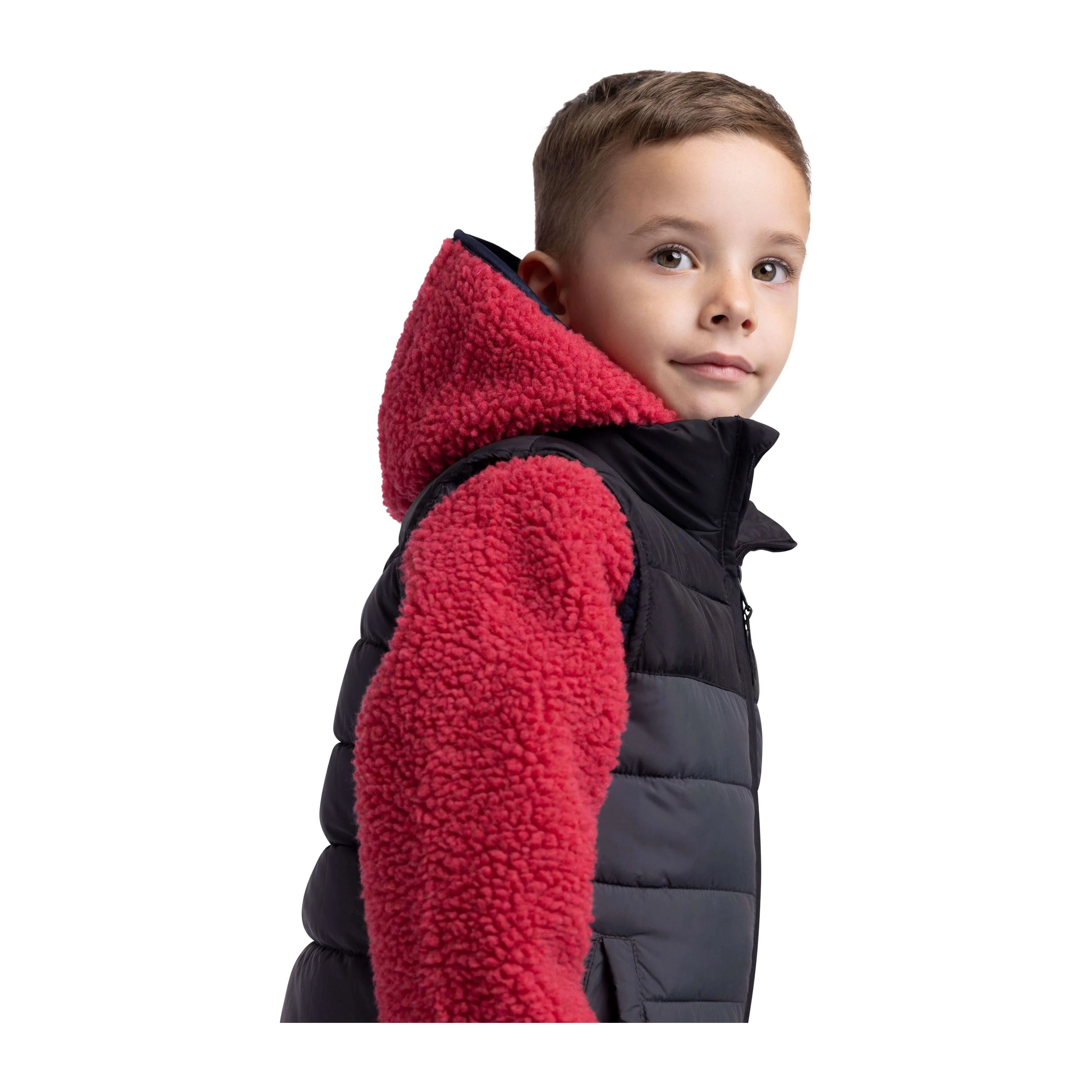 Oskar Kids Padded Gilet in Black - Image 6