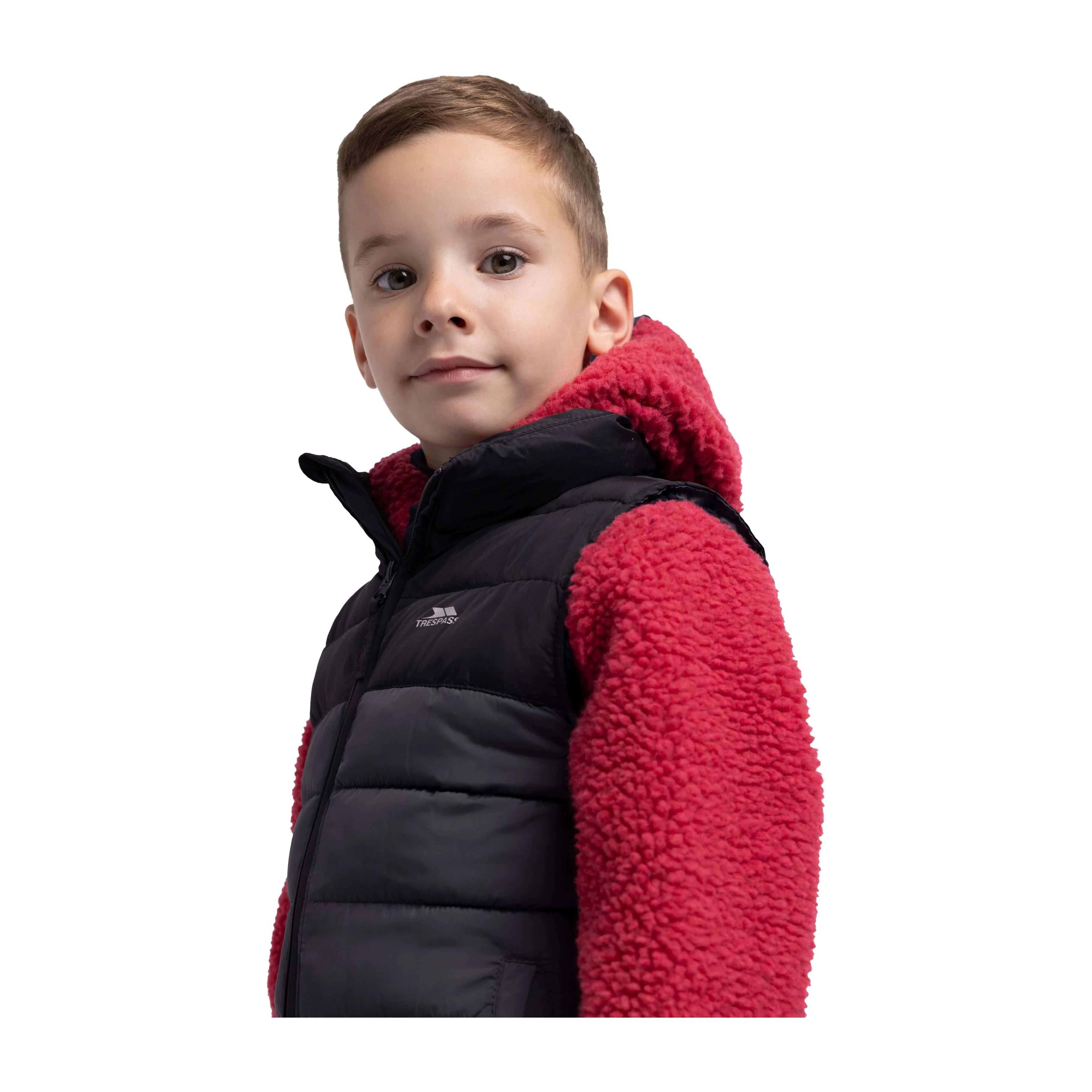 Oskar Kids Padded Gilet in Black - Image 7