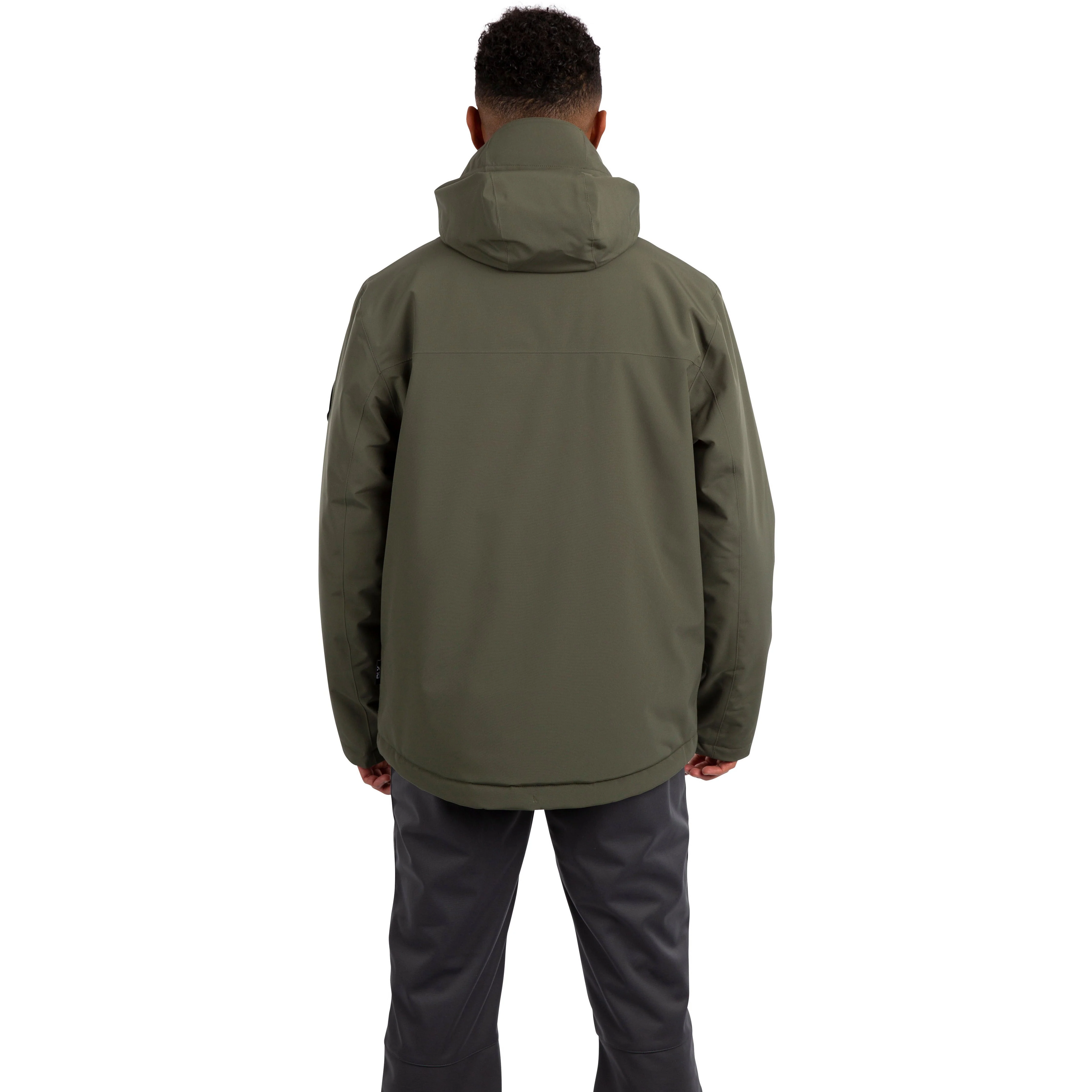 Oswarm Men's DLX Padded Waterproof Jacket in Ivy - Image 4