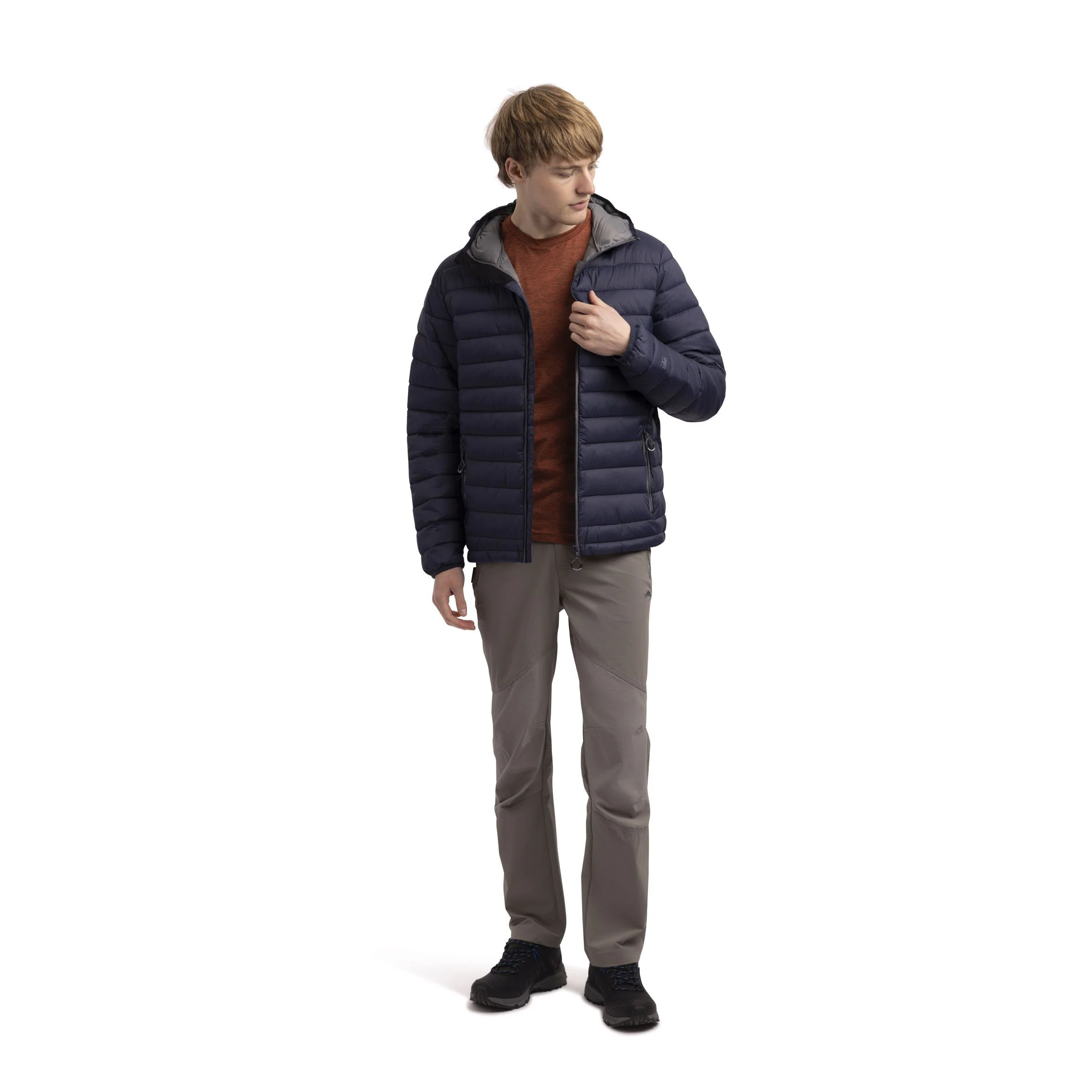 Paddley Men's Padded Casual Jacket in Navy - Image 3