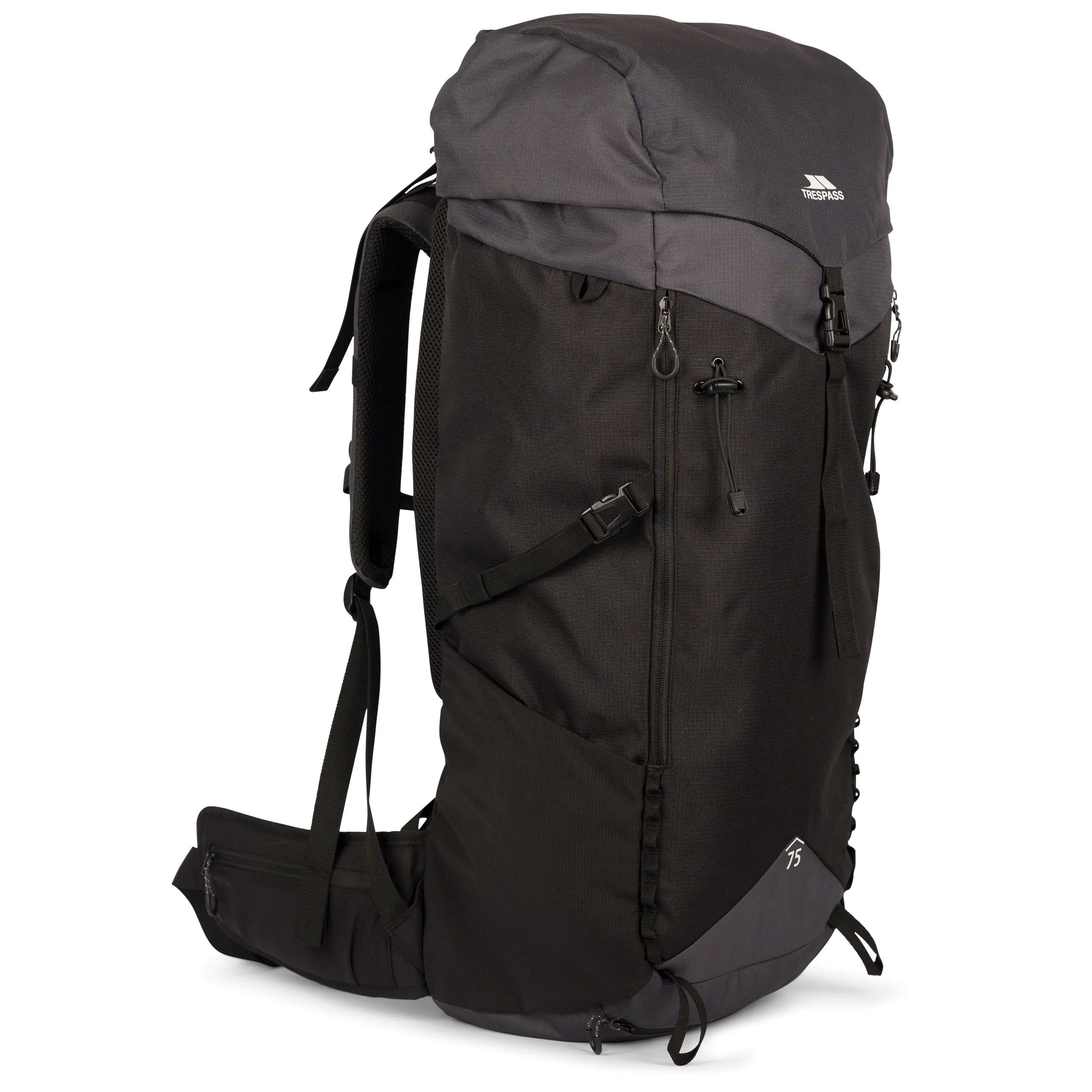 Pass 75 Hiking Rucksack 75L in Black and Dark Grey