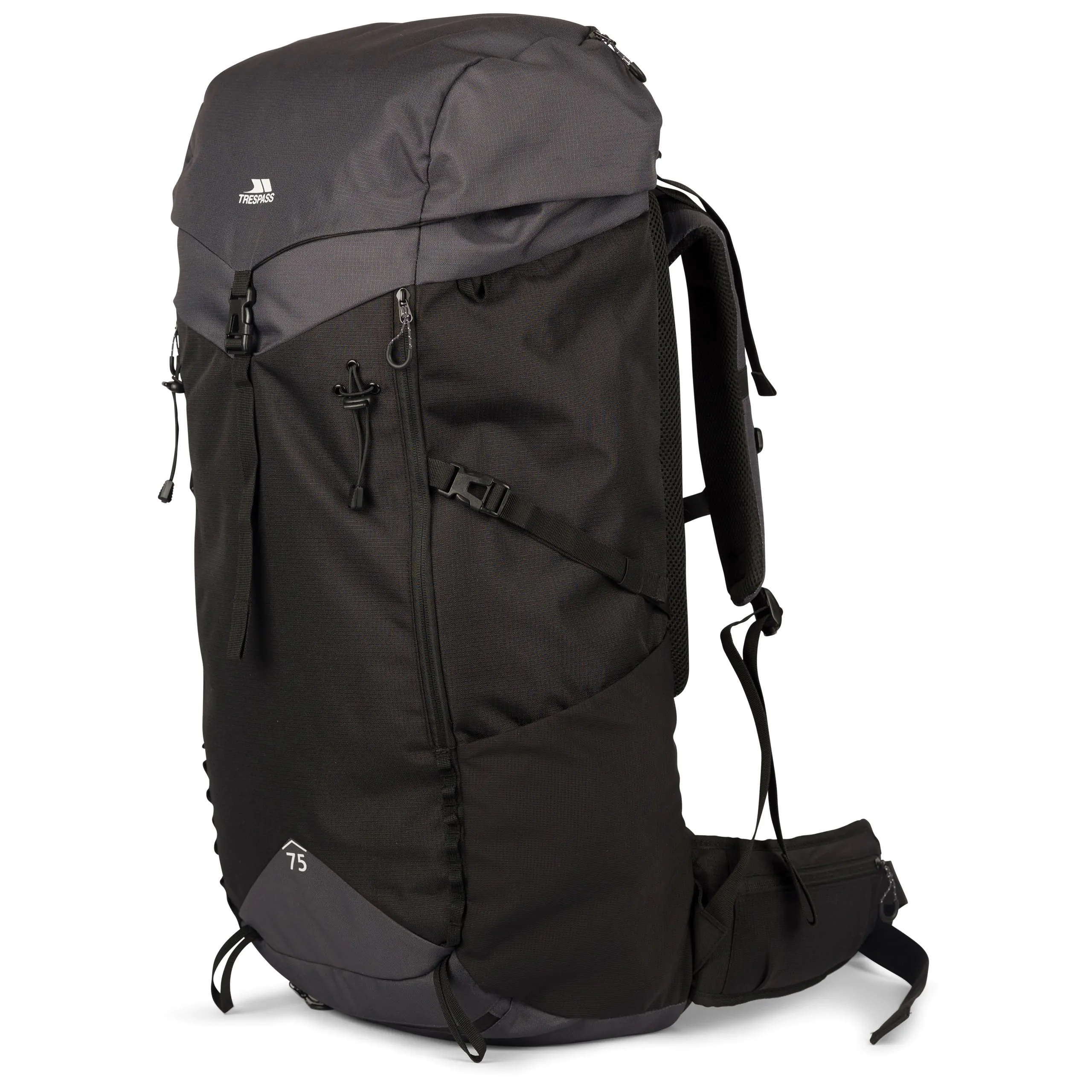 Pass 75 Hiking Rucksack 75L in Black and Dark Grey - Image 3