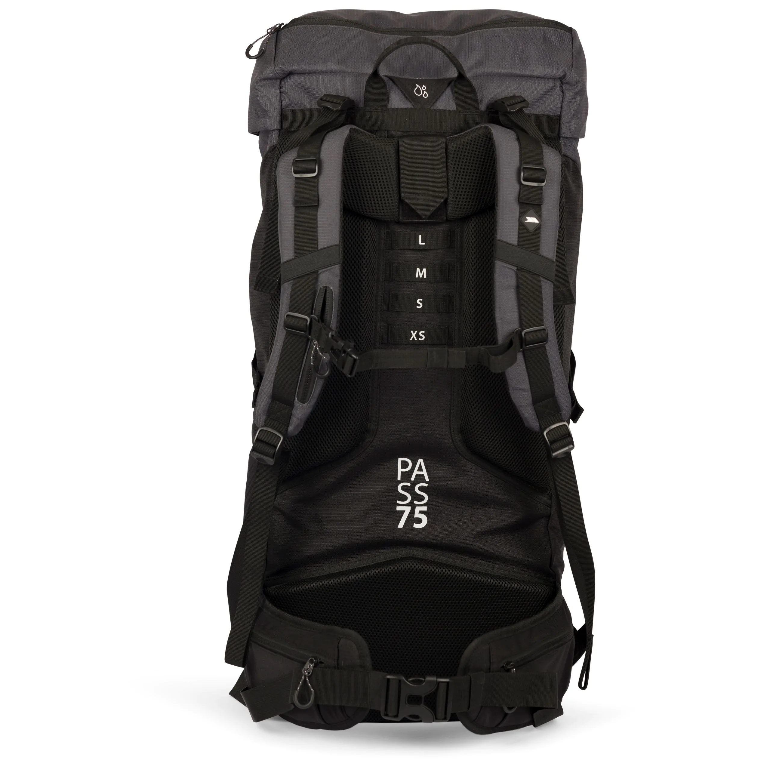 Pass 75 Hiking Rucksack 75L in Black and Dark Grey - Image 5