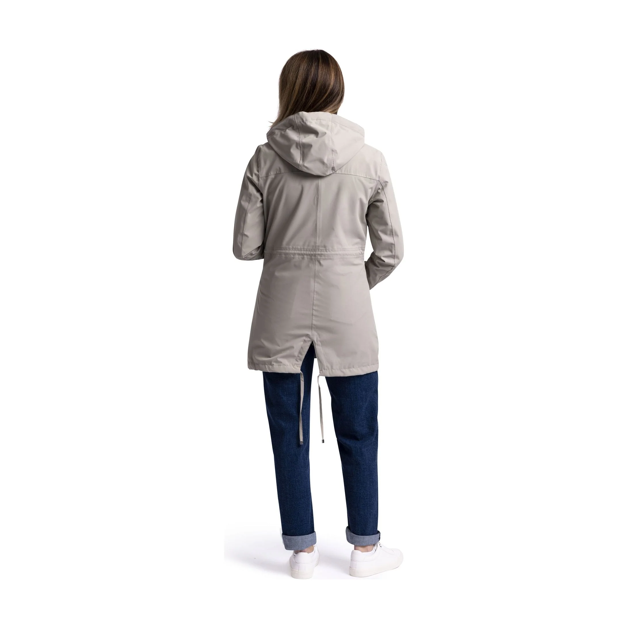 Pavlina Womens Waterproof Rain Jacket in Oatmilk - Image 8