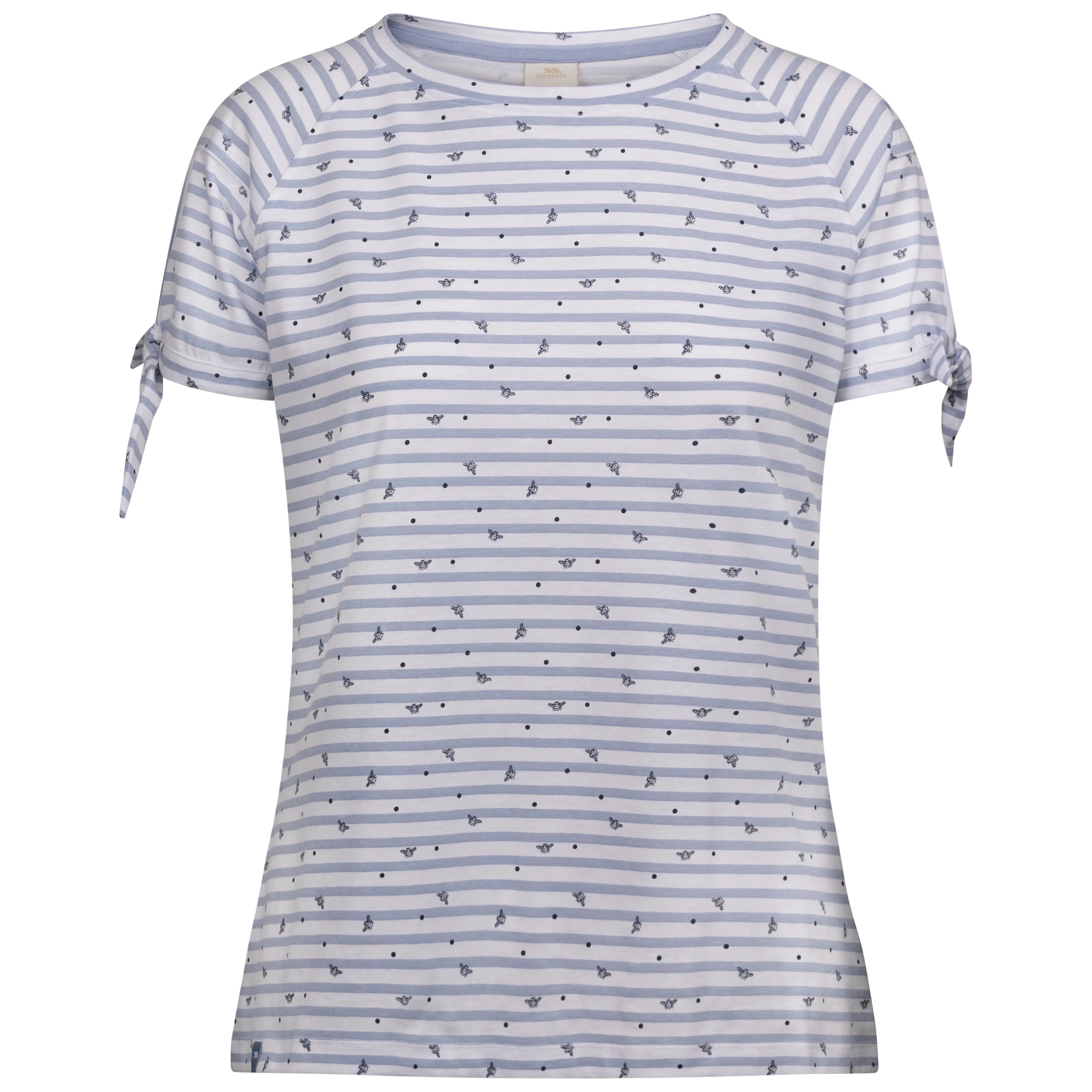 Penelope Women's Printed T-Shirt in Cool Blue Stripe
