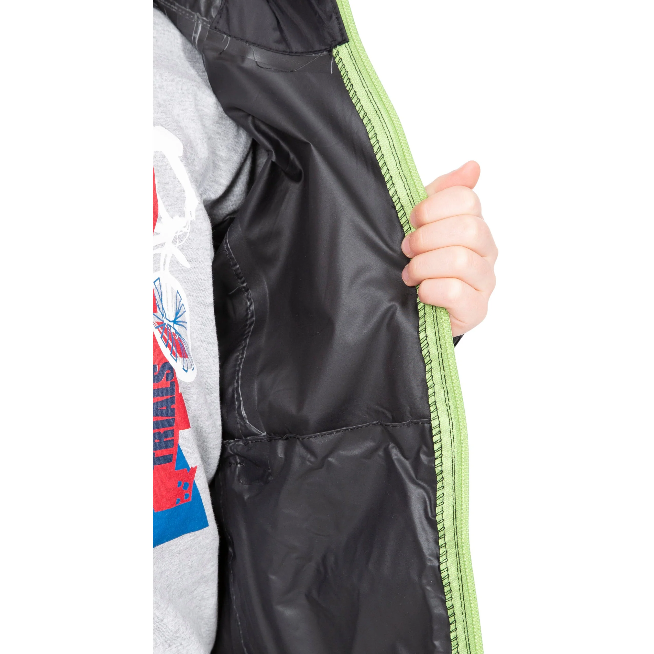 Qikpac Kids Packaway Unpadded Waterproof Jacket in Black - Image 4