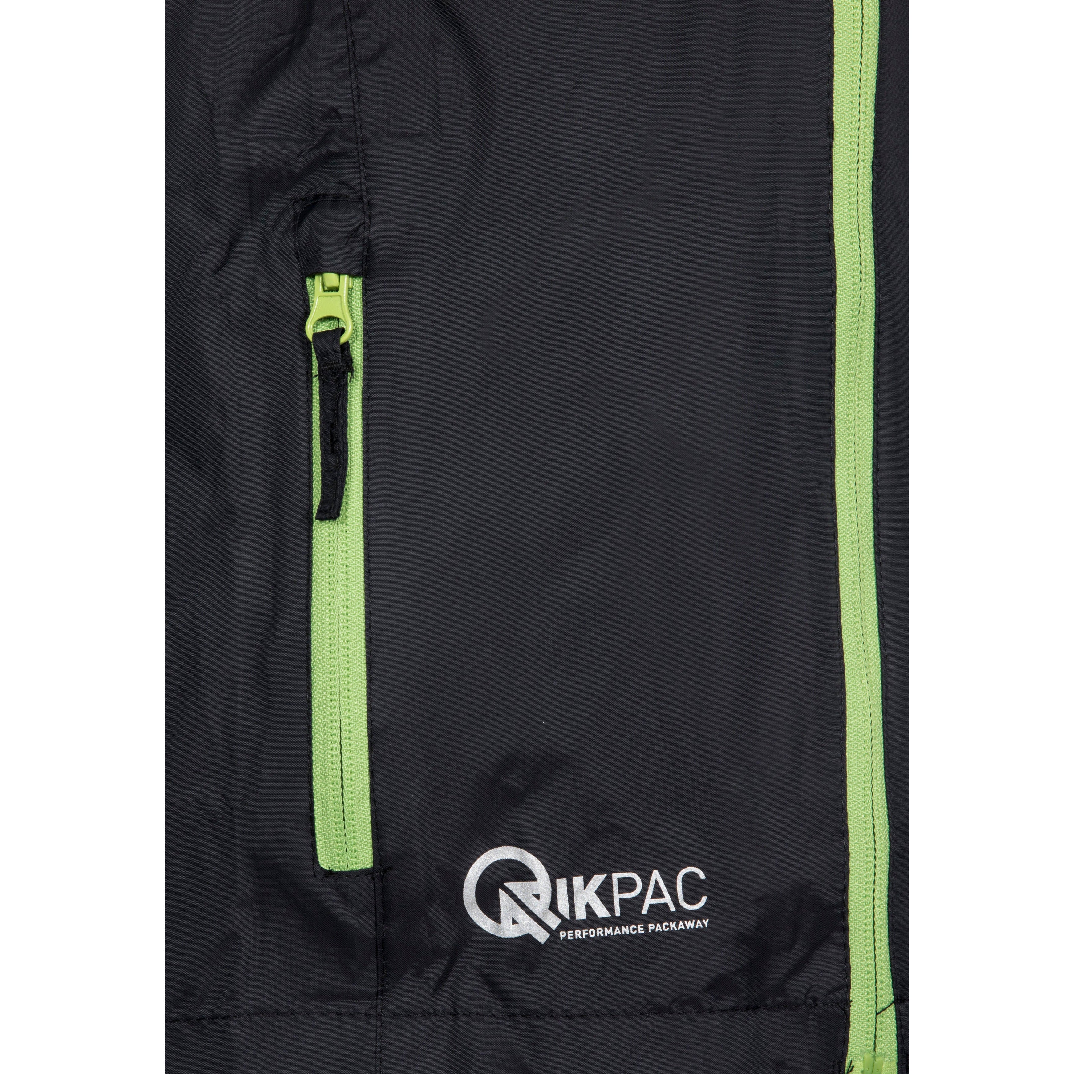 Qikpac Kids Packaway Unpadded Waterproof Jacket in Black - Image 6