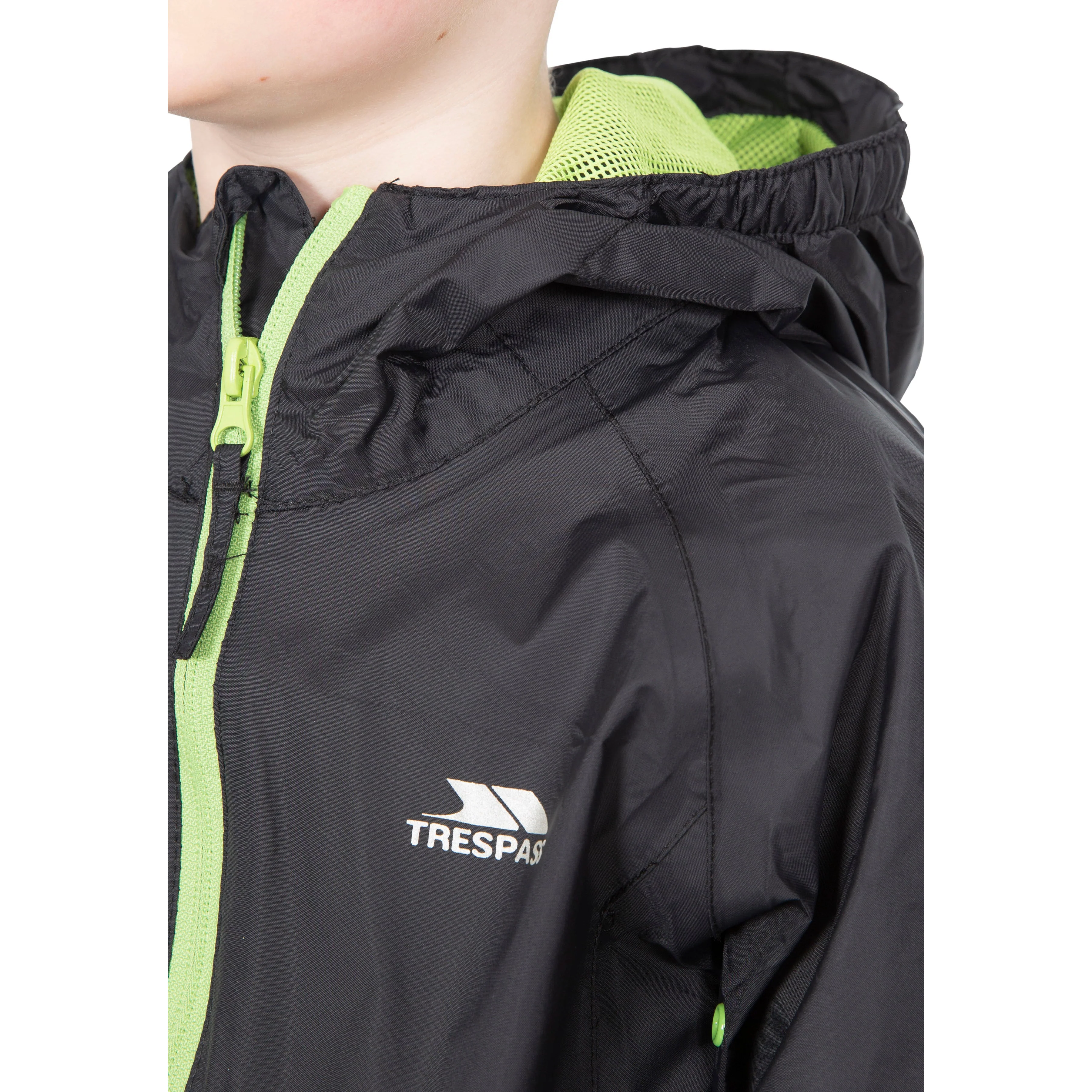 Qikpac Kids Packaway Unpadded Waterproof Jacket in Black - Image 8