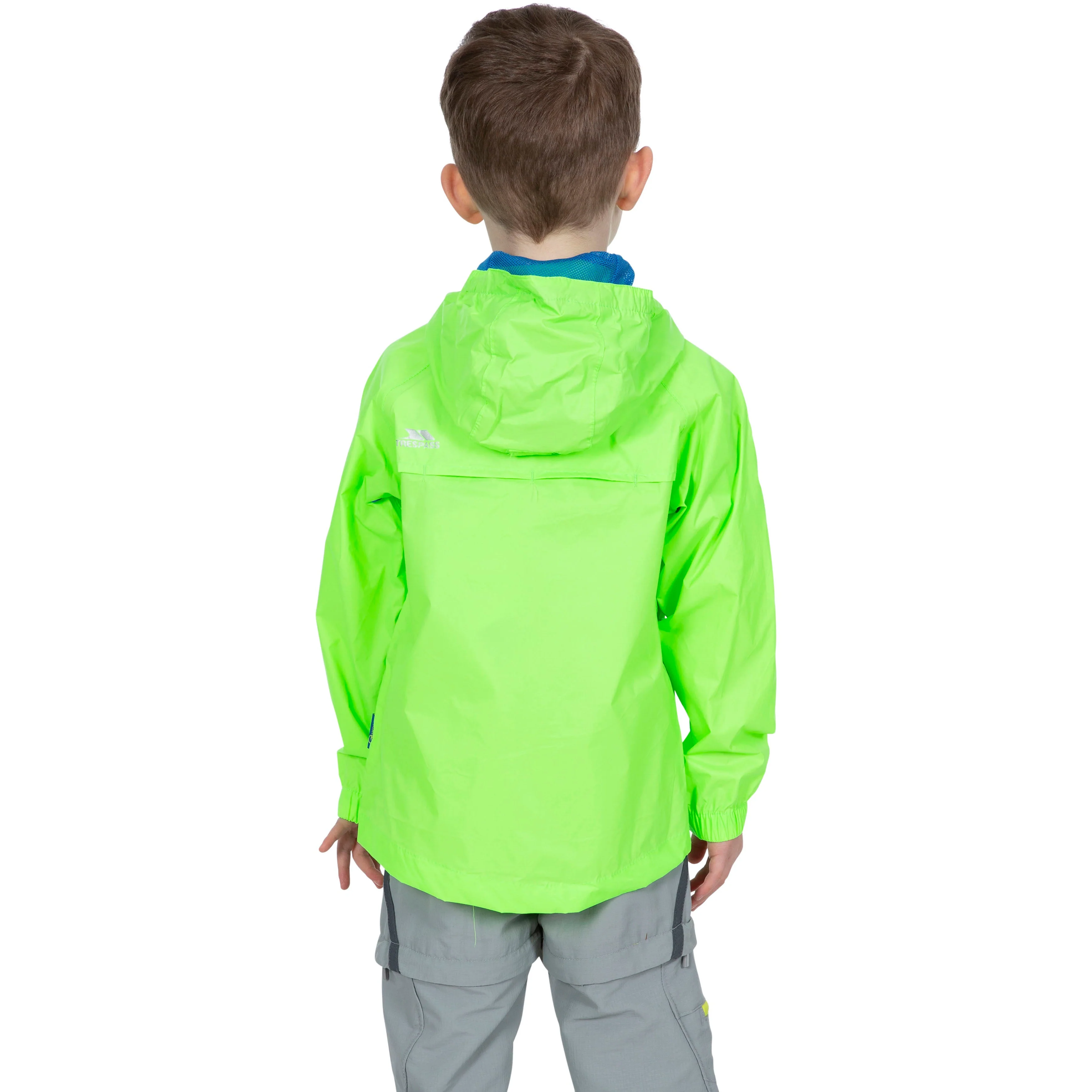 Qikpac Kids Packaway Unpadded Waterproof Jacket in Green Gecko - Image 3