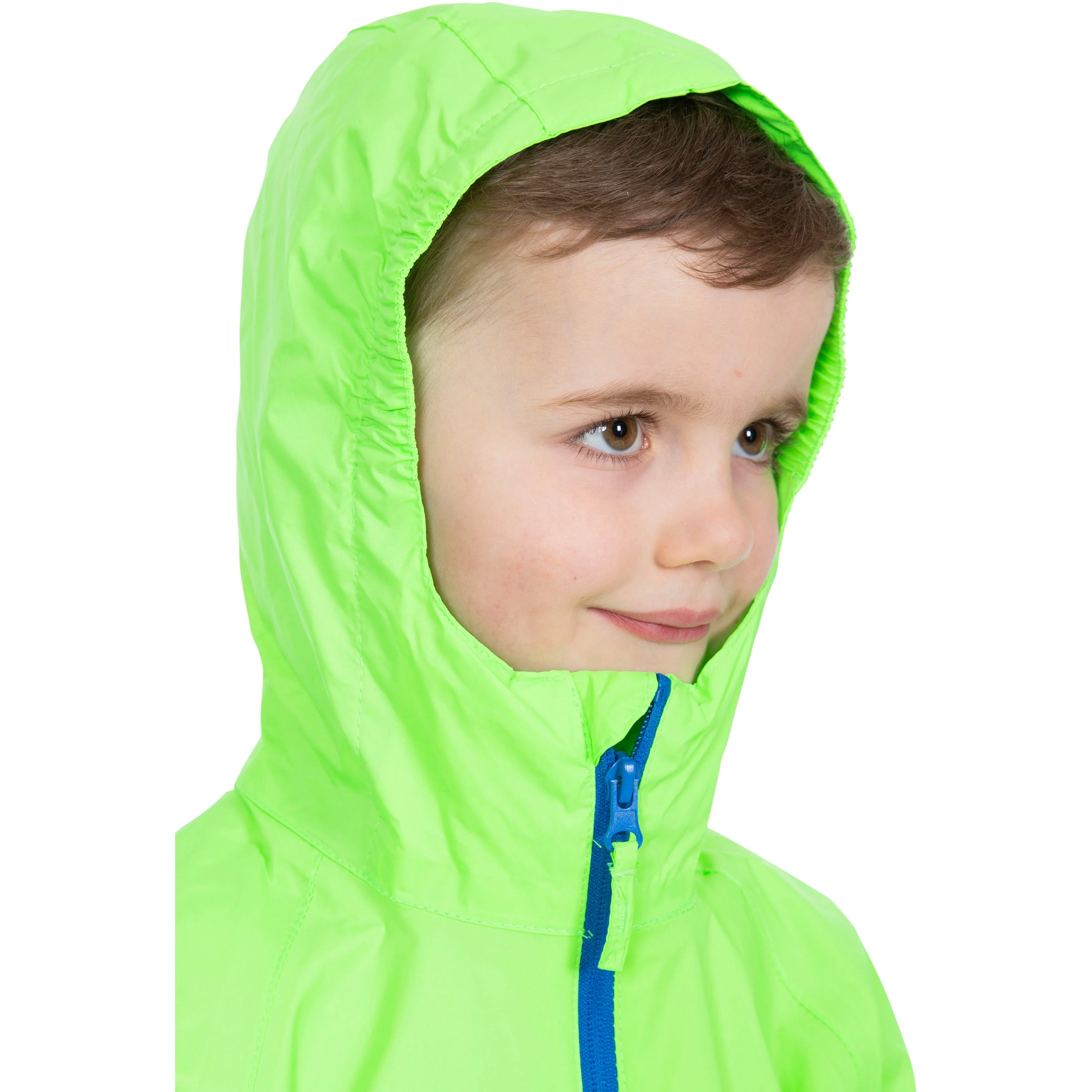 Qikpac Kids Packaway Unpadded Waterproof Jacket in Green Gecko - Image 9