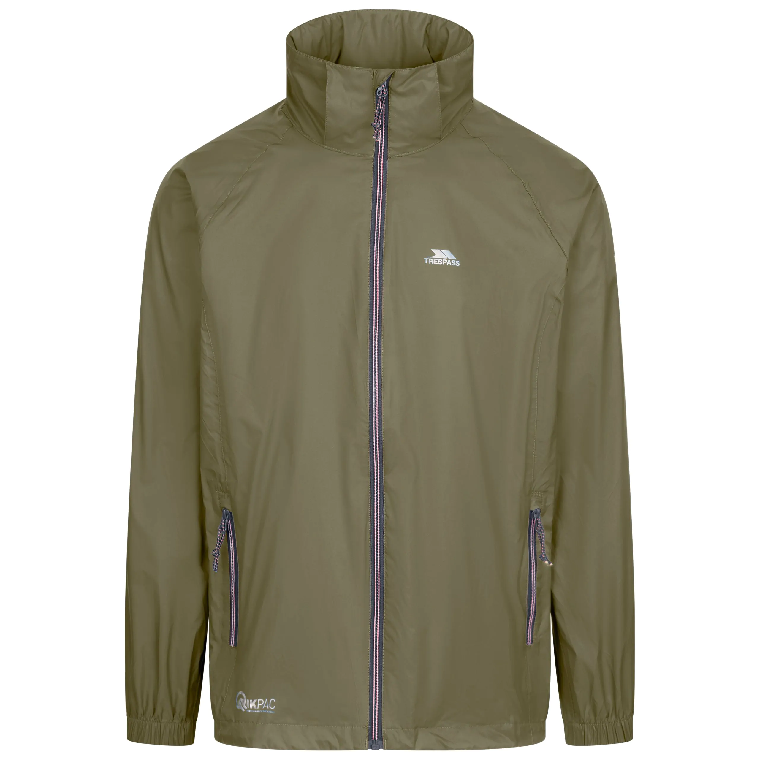 Qikpac X Adults Unisex Waterproof Packaway Jacket in Moss