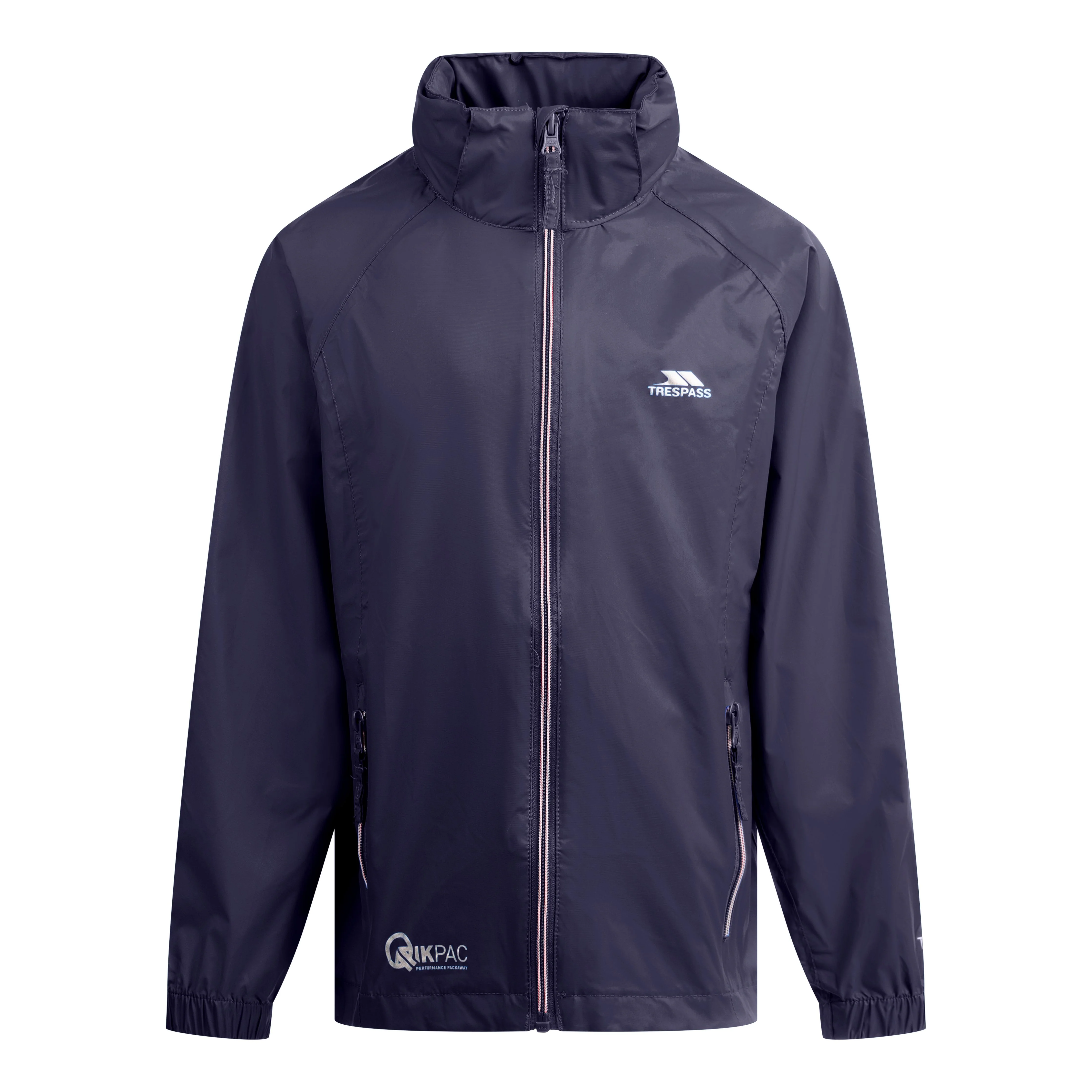 Qikpac X Kids' Unpadded Waterproof Packaway Jacket in Navy