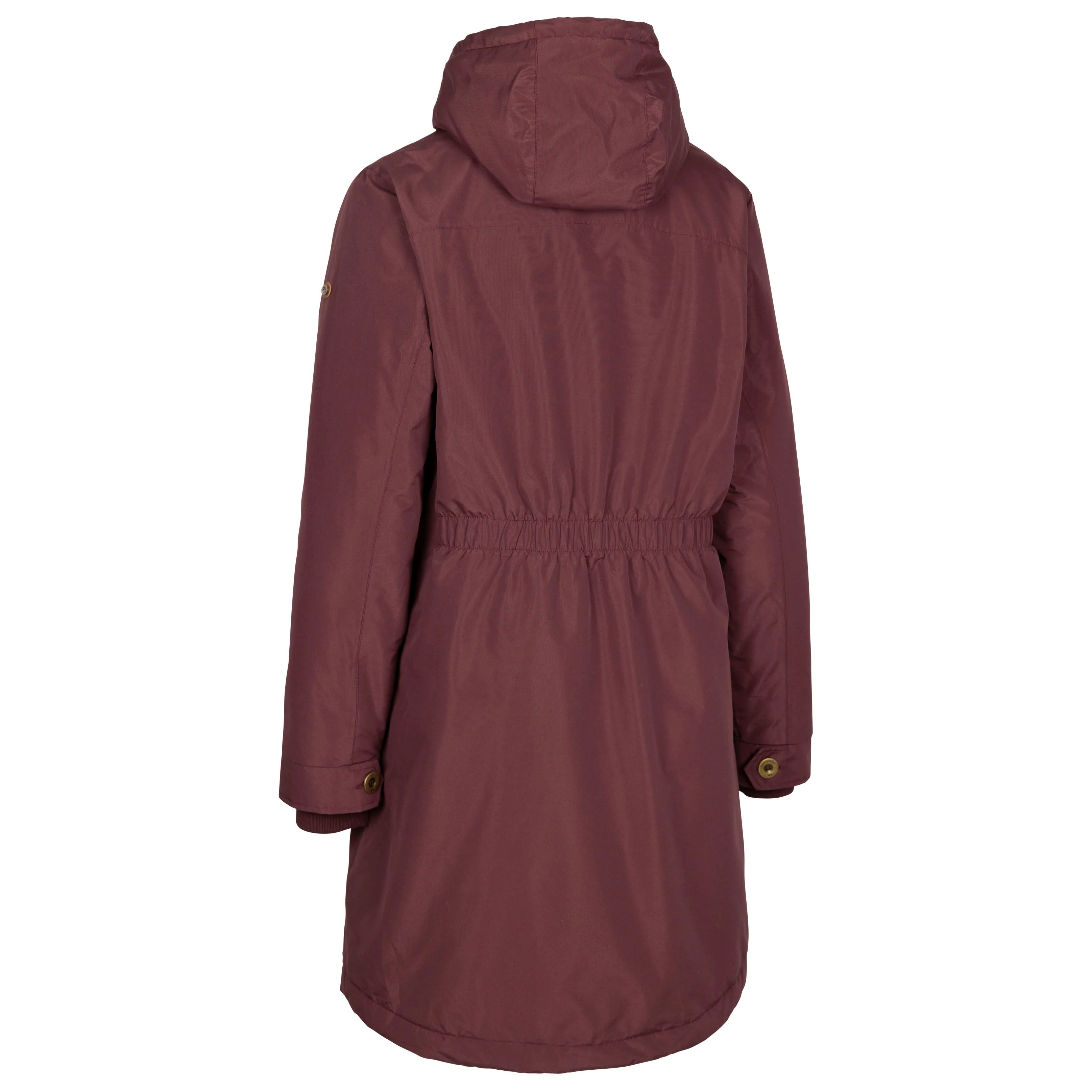 Reminder Womens Longer Length Padded Fleece Lined Waterproof Jacket in Mulberry - Image 2